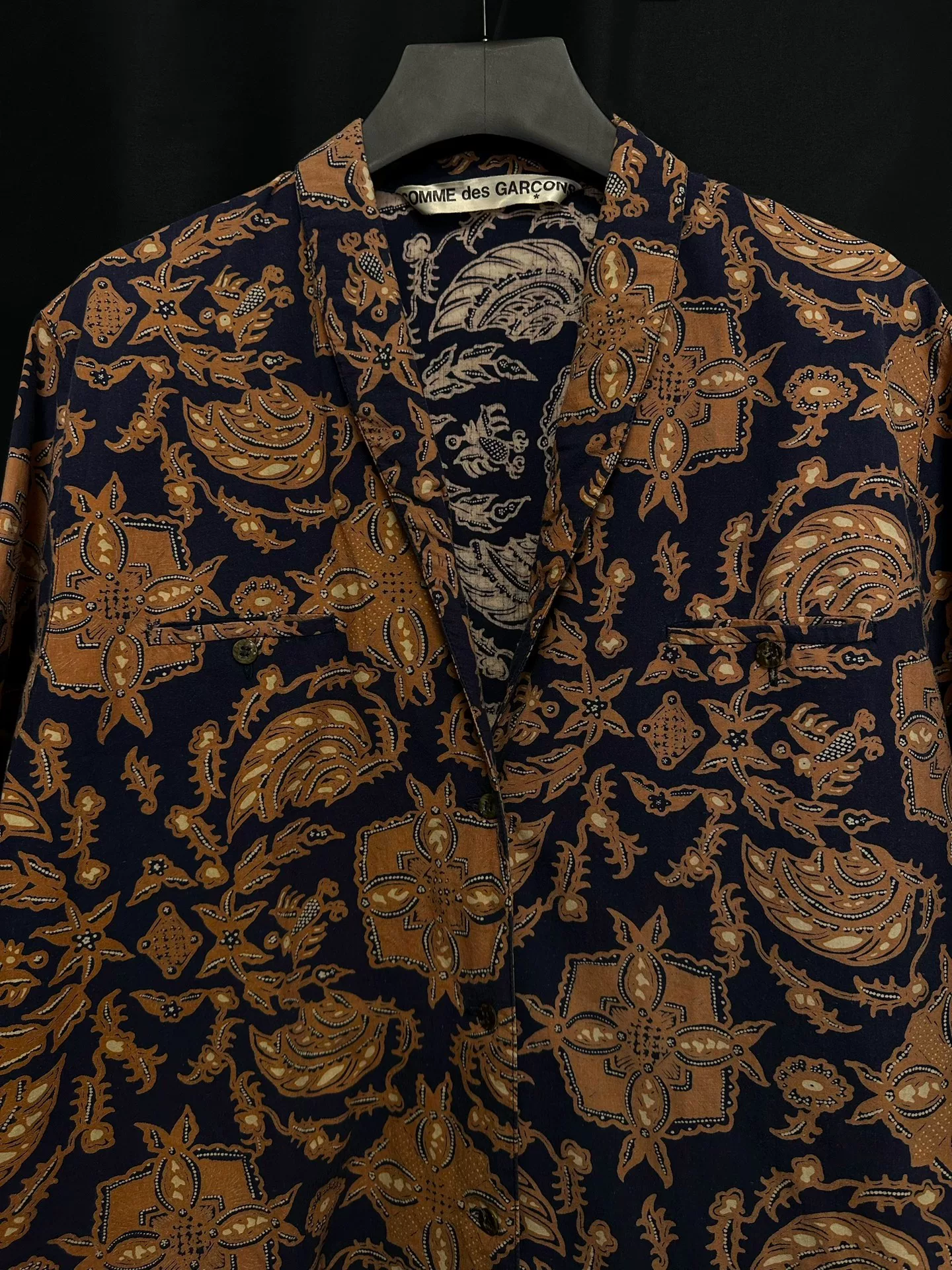 Comme des Garçons 1970s Haori Shirt — detail