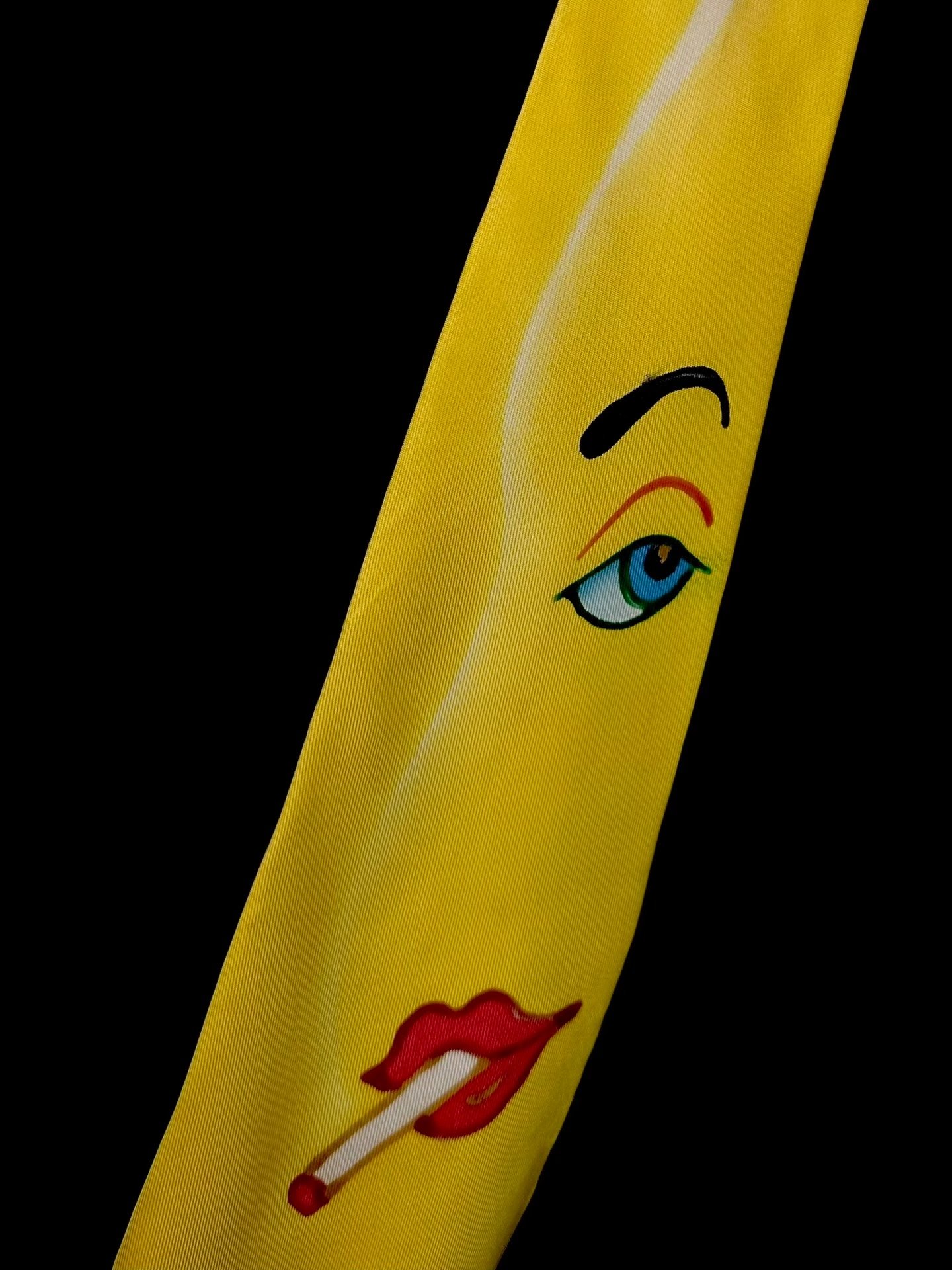 Yohji Yamamoto 90s Hand-painted Beauty Tie — front