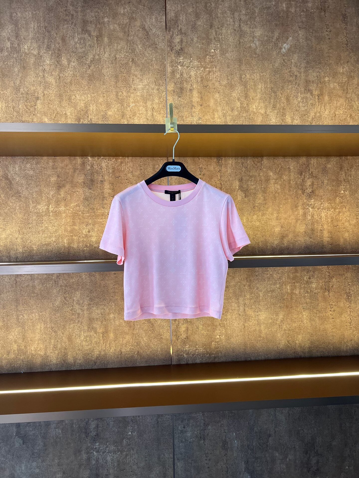 Louis Vuitton New Pink Cropped Short-Sleeve Top