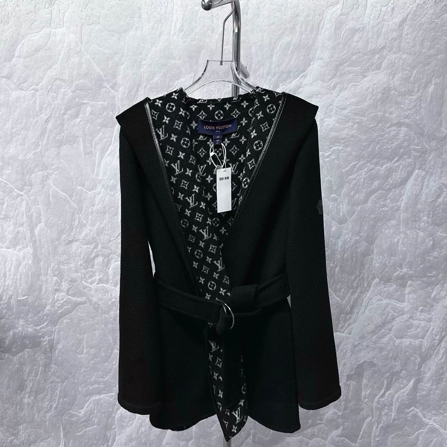 Louis Vuitton Cashmere Wrap Hooded Coat — front