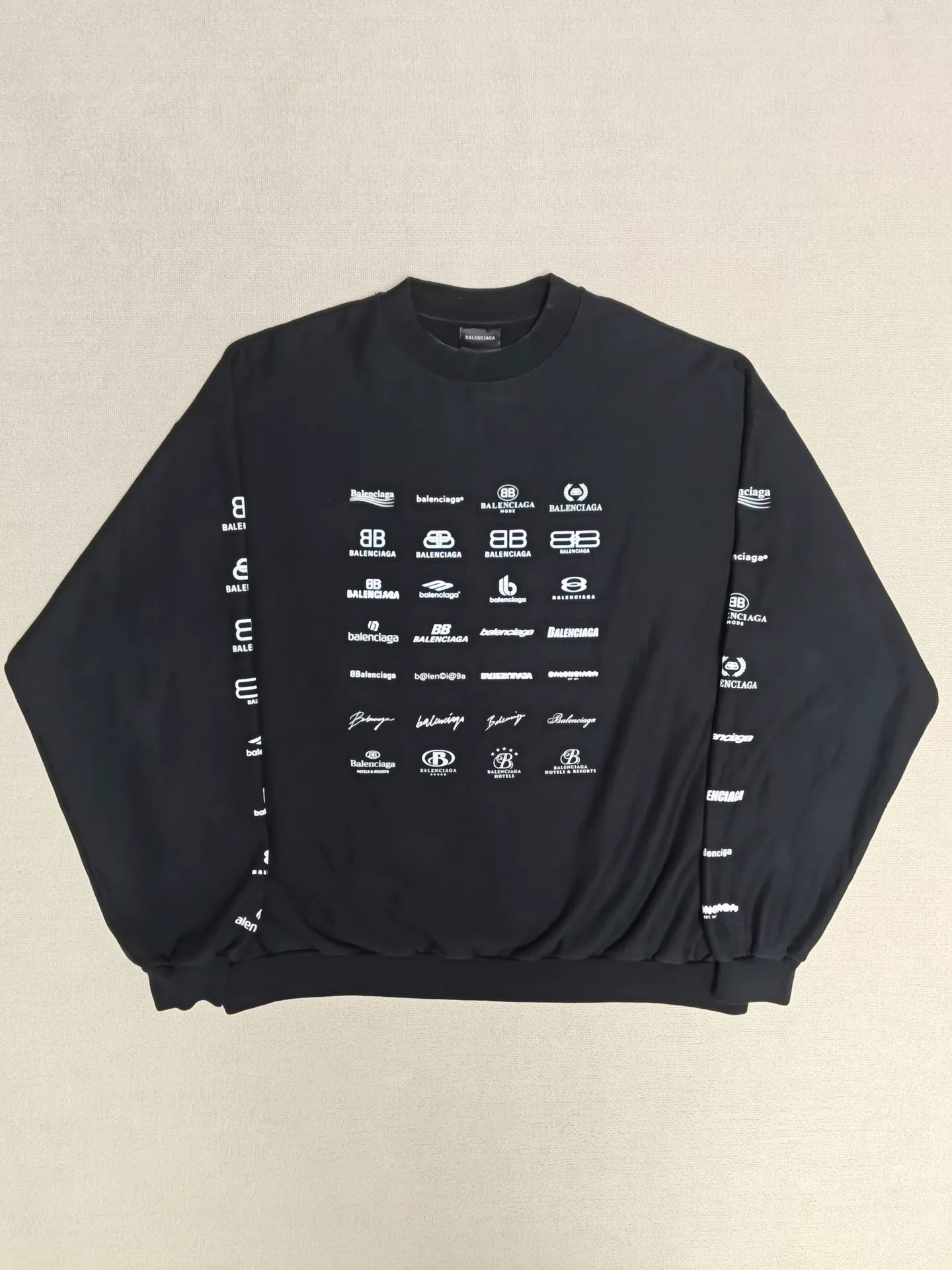 Balenciaga 23ss Archives All-Over Print Crewneck