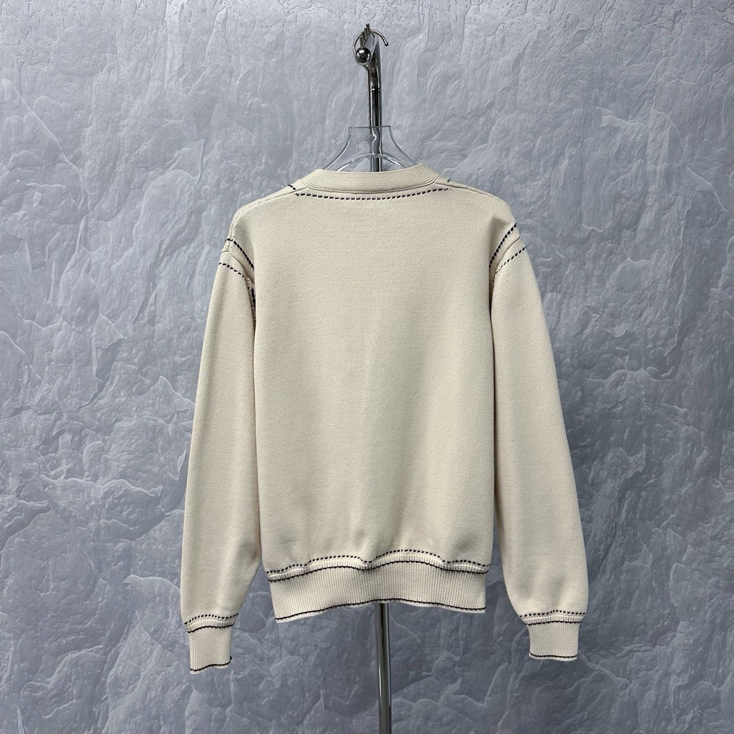 Louis Vuitton Tyler FW24 Logo Intarsia Cardigan — back