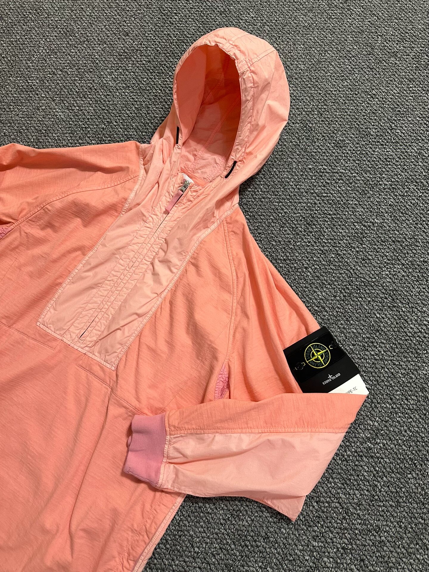 Stone Island Pink Pullover Jacket XL — front