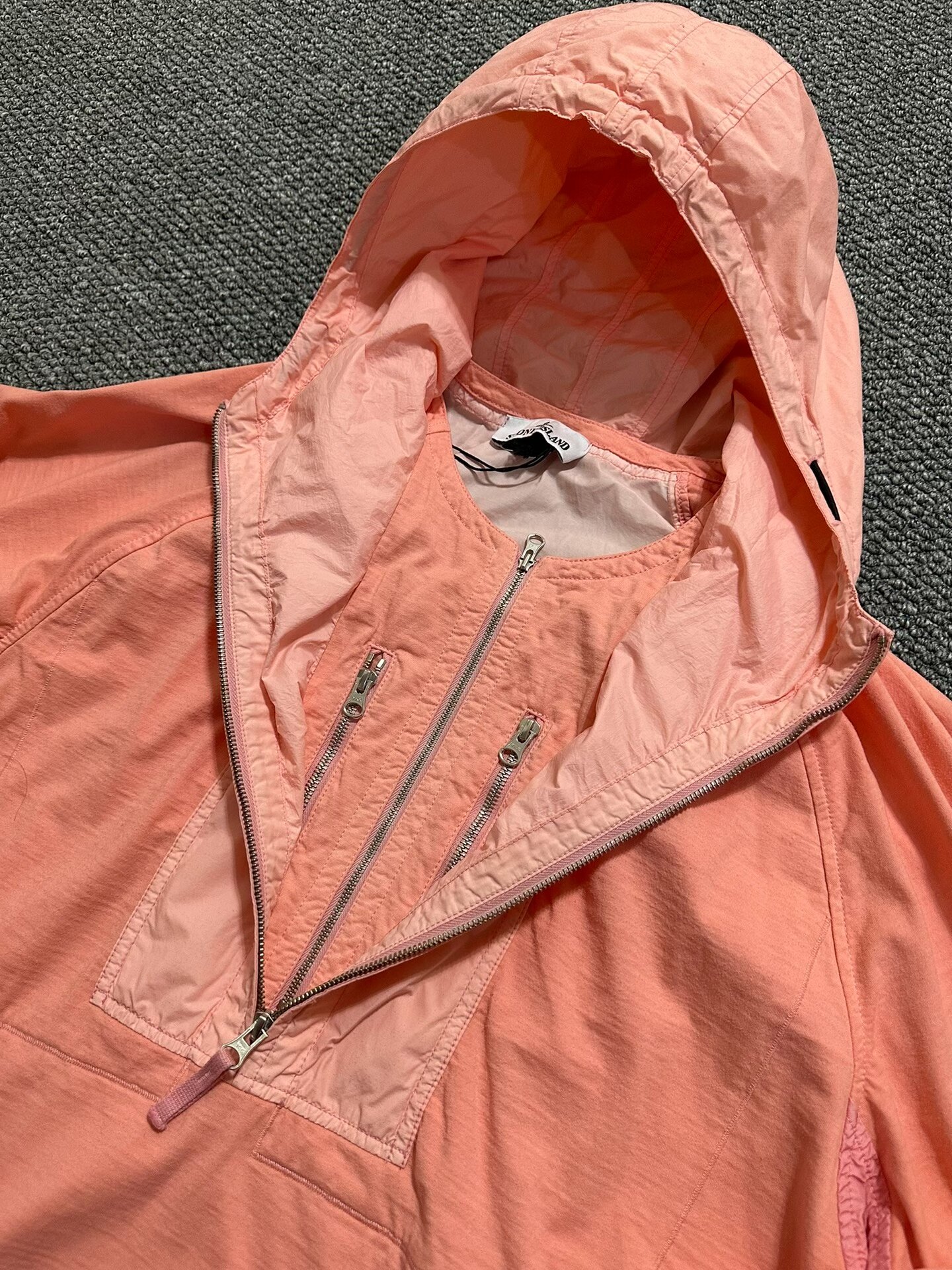 Stone Island Pink Pullover Jacket XL — detail