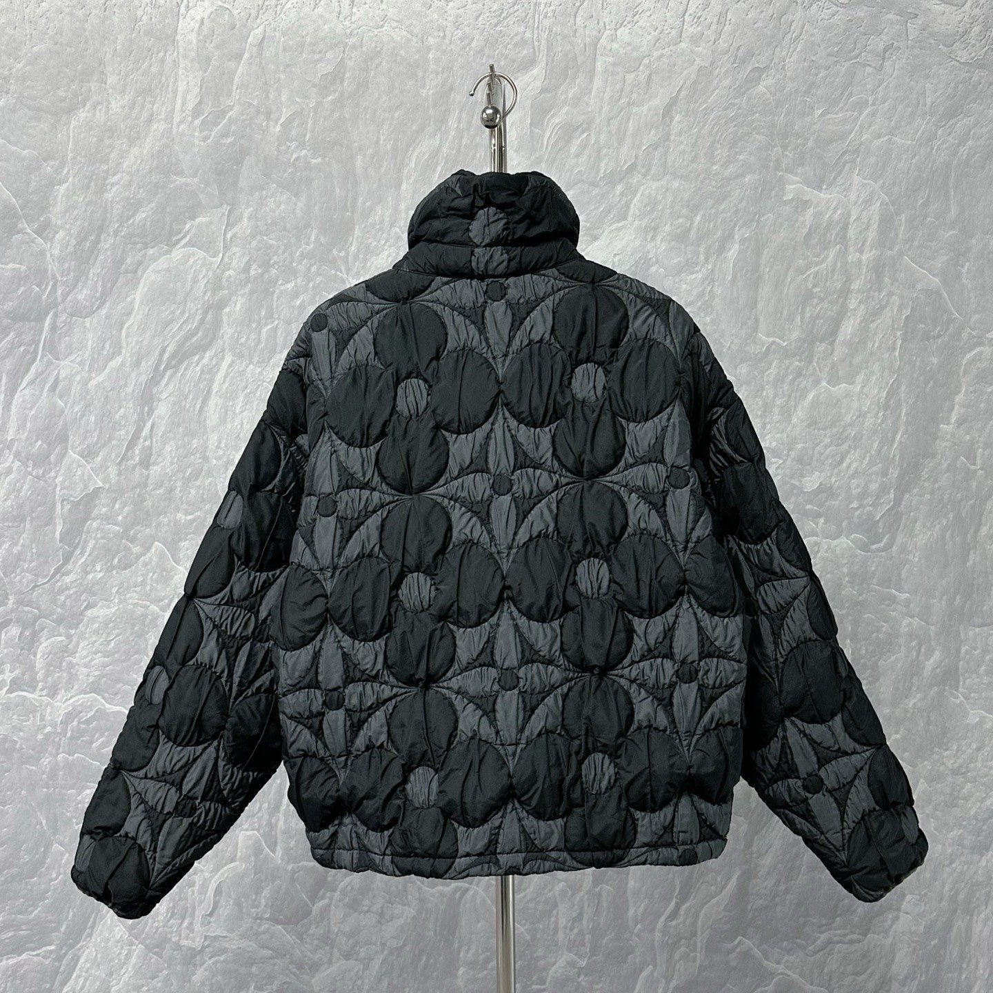 Louis Vuitton Quilted Stand Collar Padded Coat — back