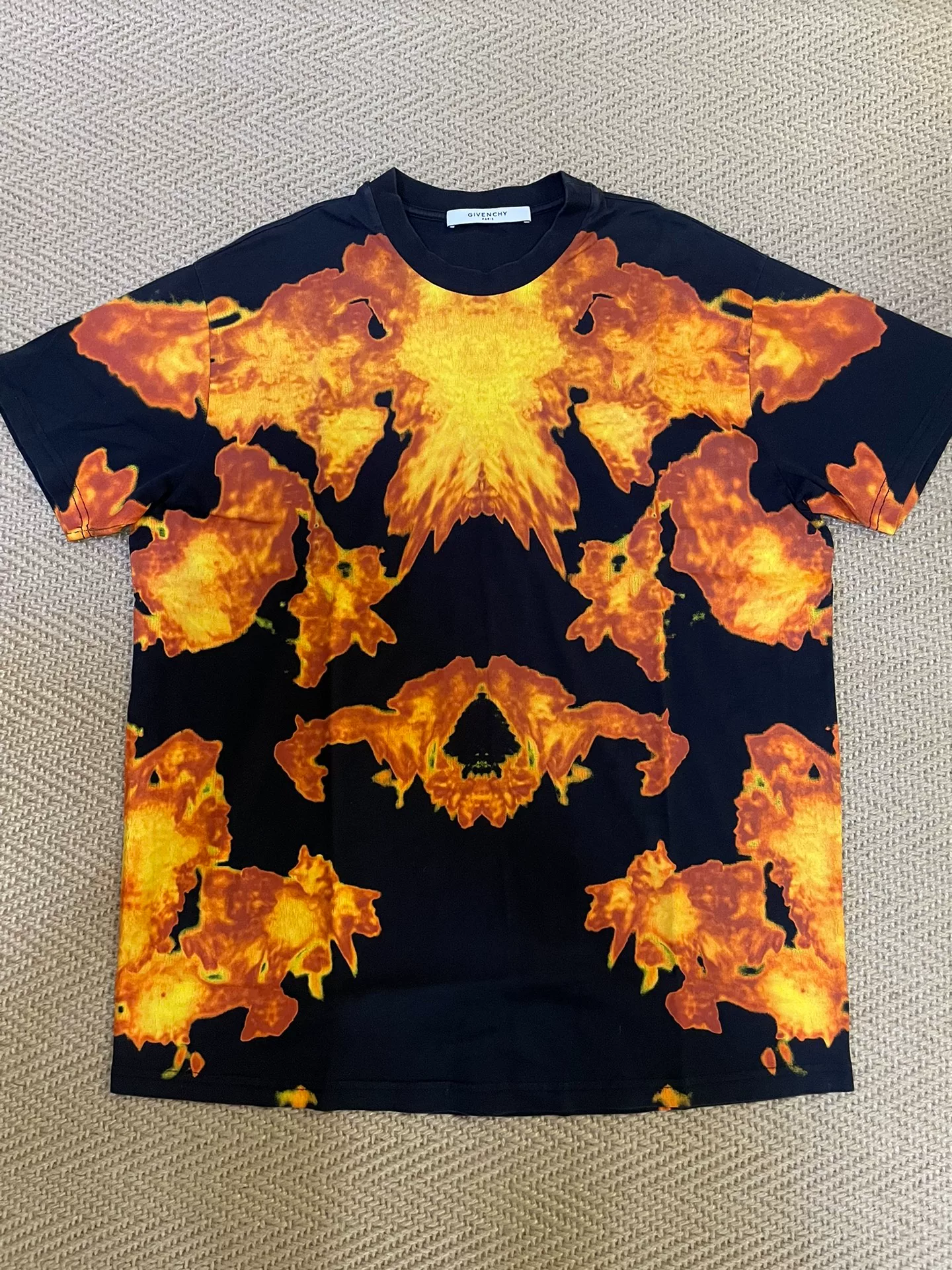 Givenchy Flame Print Short Sleeve T-Shirt