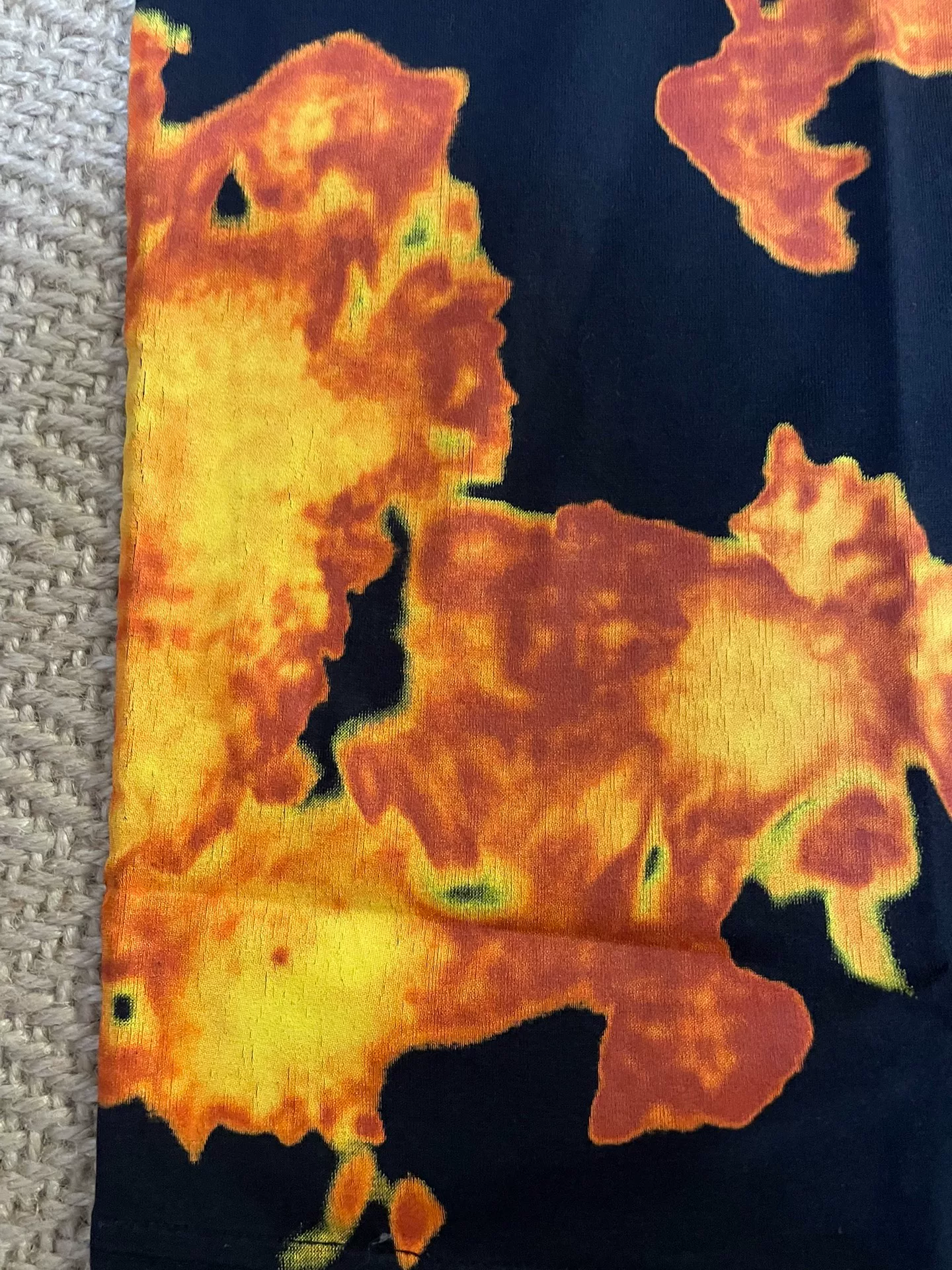 Givenchy Flame Print Short Sleeve T-Shirt — label