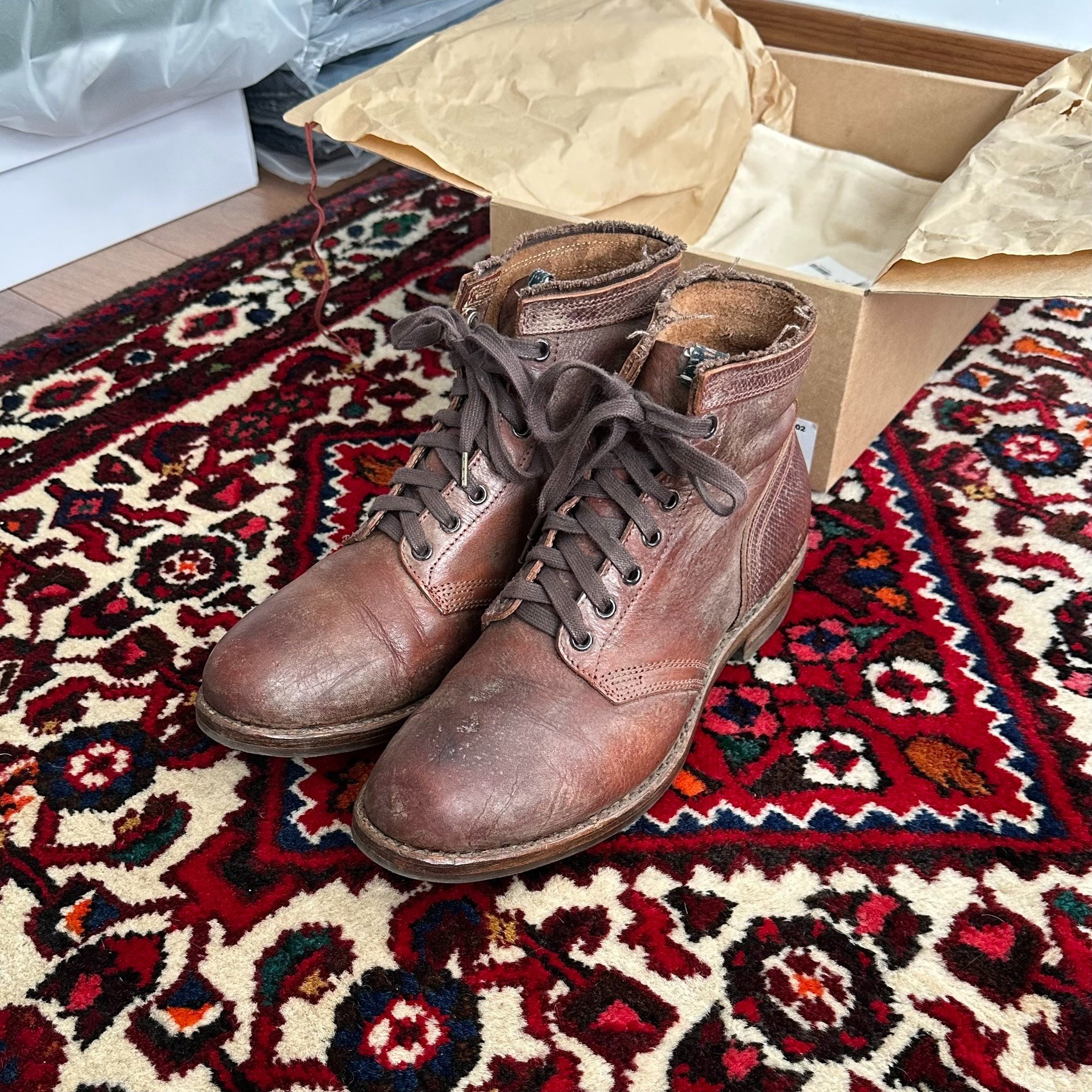 visvim 22AW ICT Lafayette Mud-Dyed Boots — front