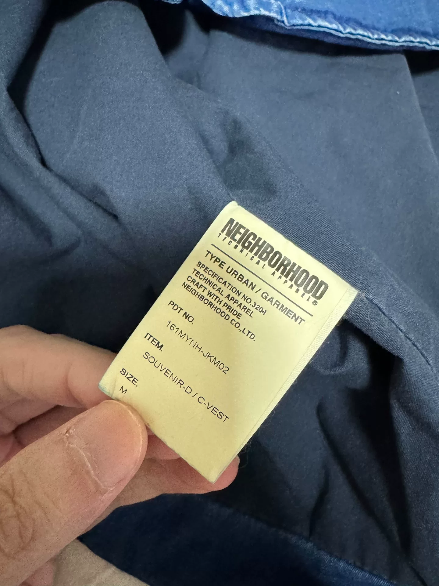Neighborhood 16ss Indigo Denim Vest — back