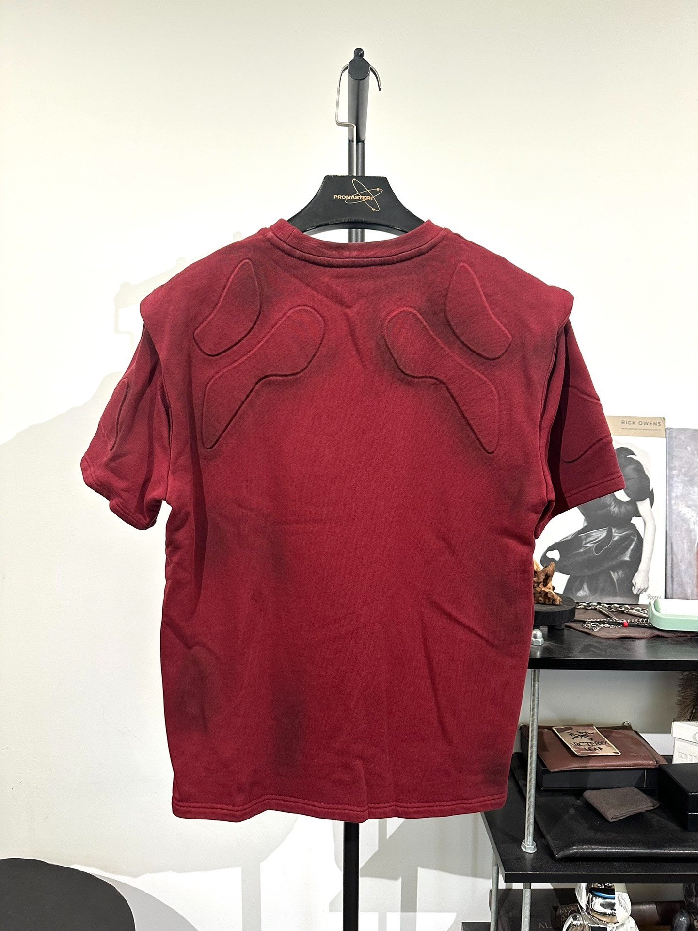 Heliot Emil Washed Distressed Red T-shirt — front