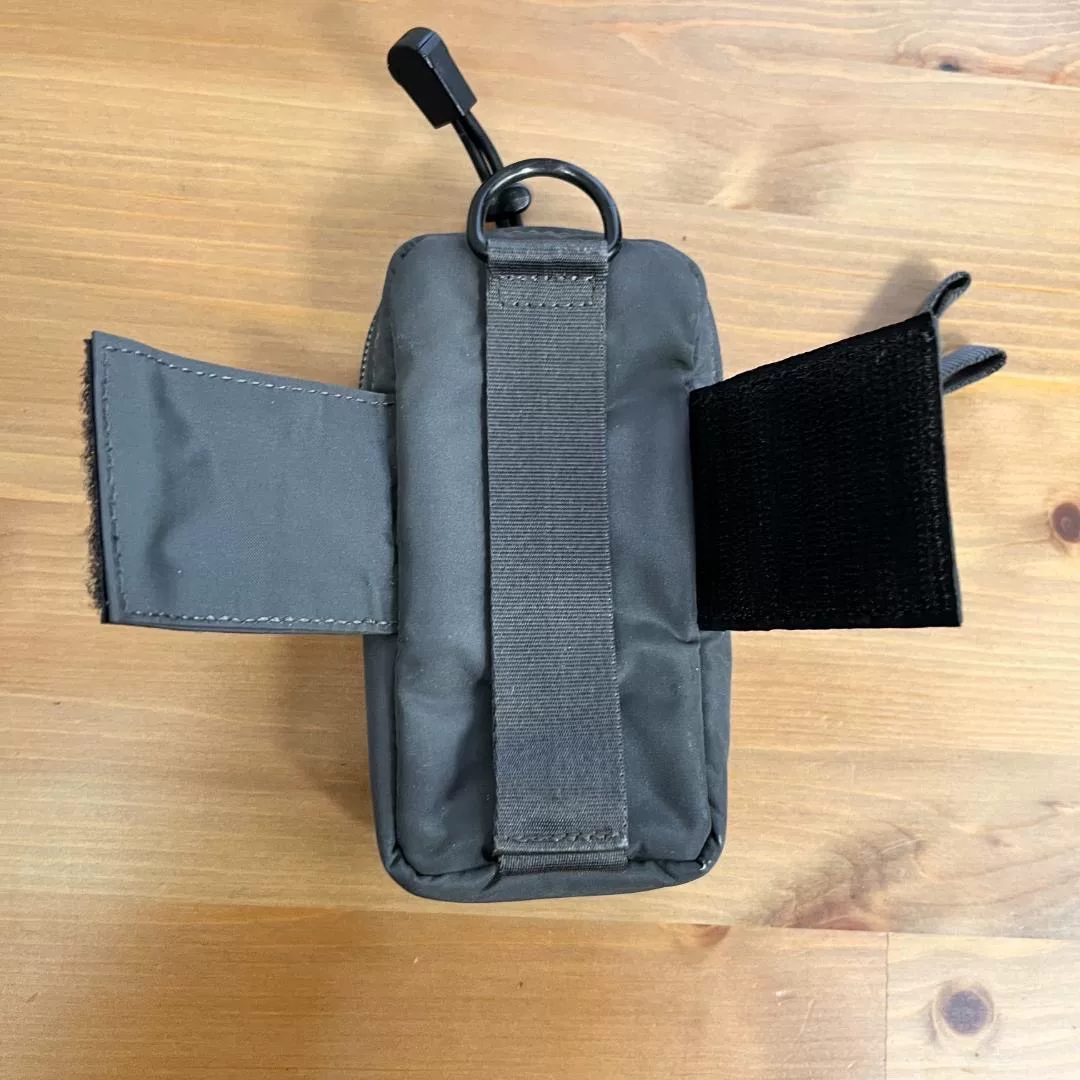Porter Tokyo Small Gray Phone Bag — back