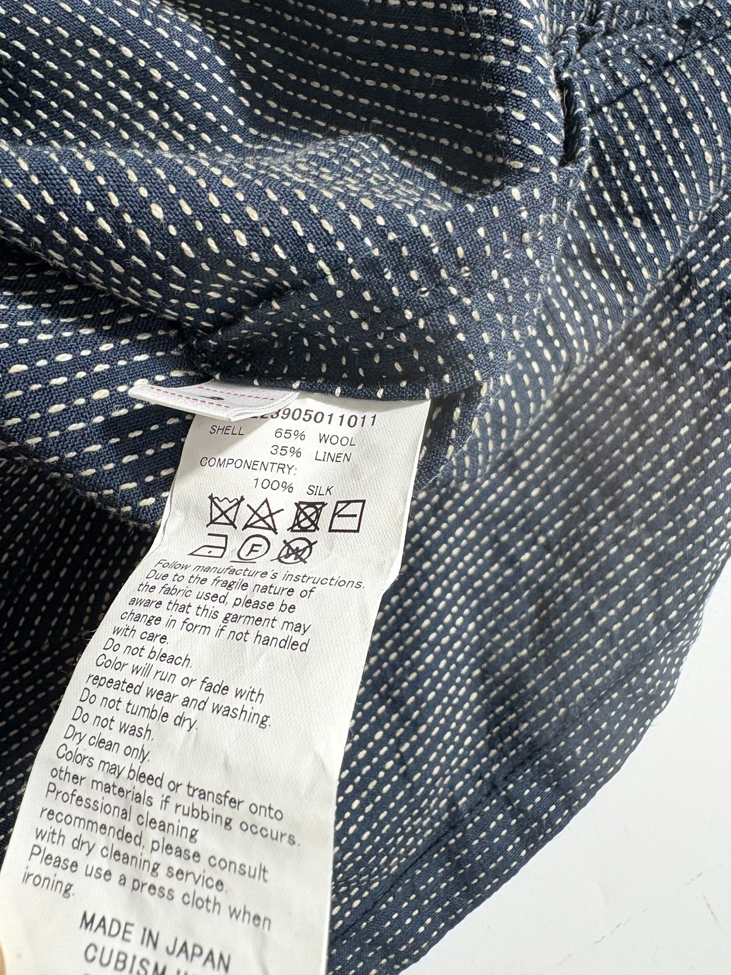 Visvim ICT Tunic Sashiko Shirt — label