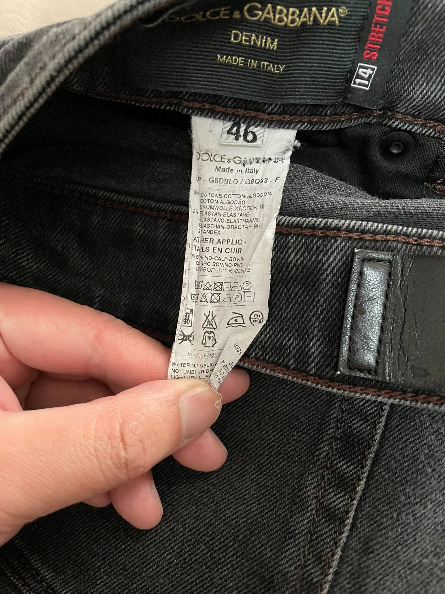 Dolce&Gabbana Gray Jeans Size 46 — back