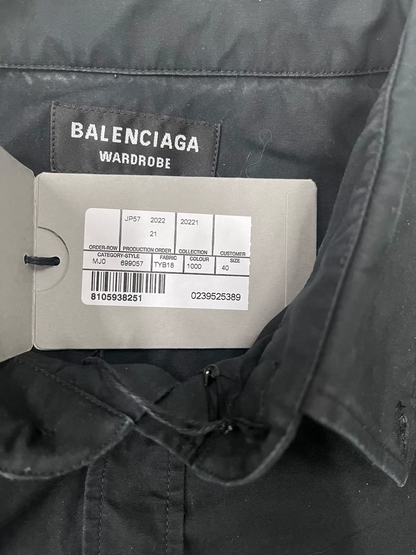 Balenciaga Black Short-Sleeve Bat Shirt — back