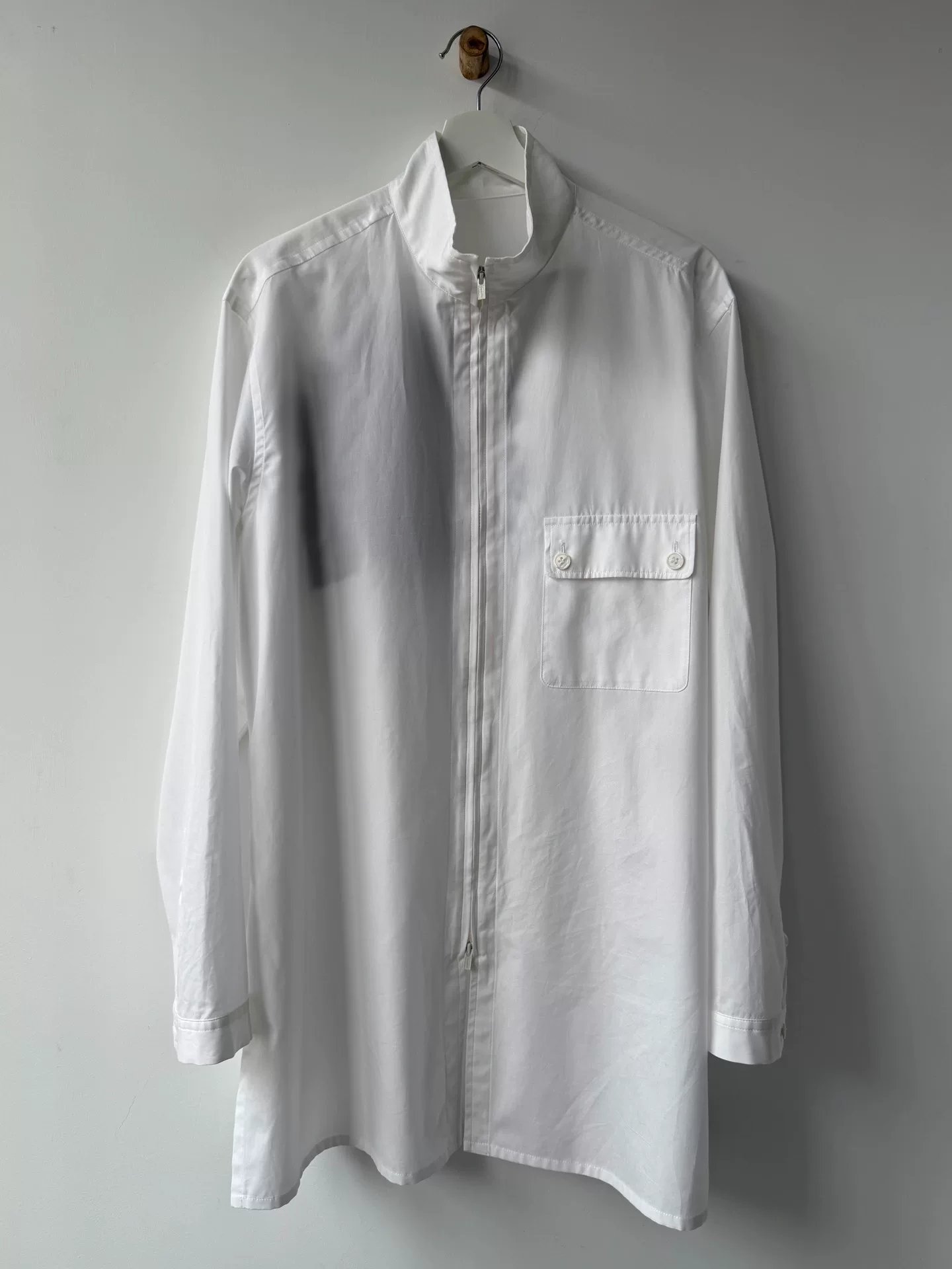 Yohji Yamamoto 22SS Purple Dahlia Shirt — detail