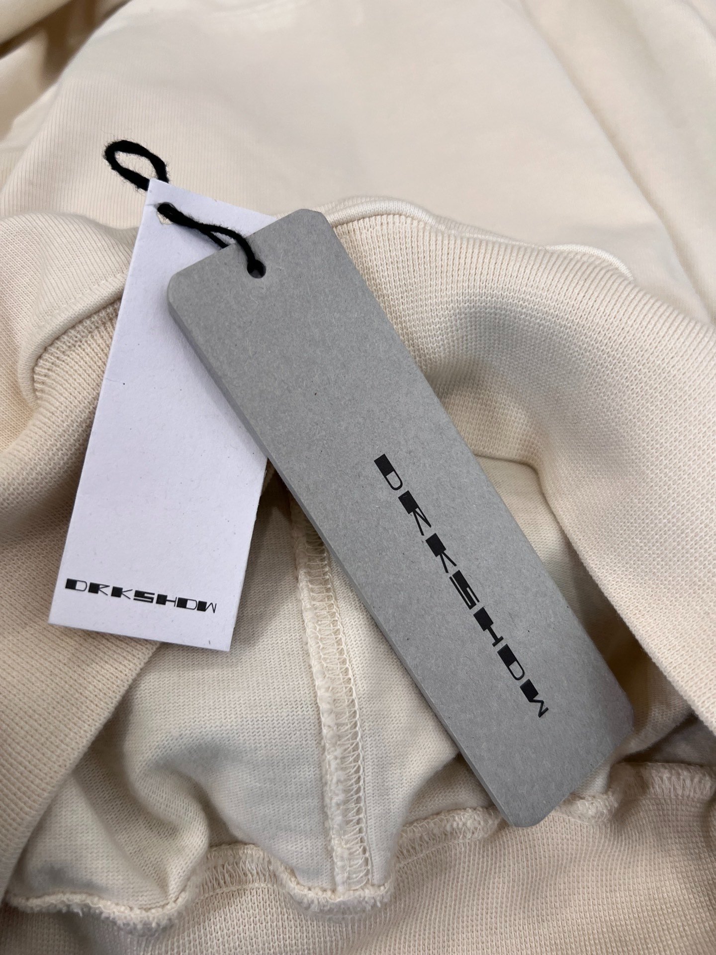 Rick Owens Drkshdw Reverse Drawstring Hoodie XS — label
