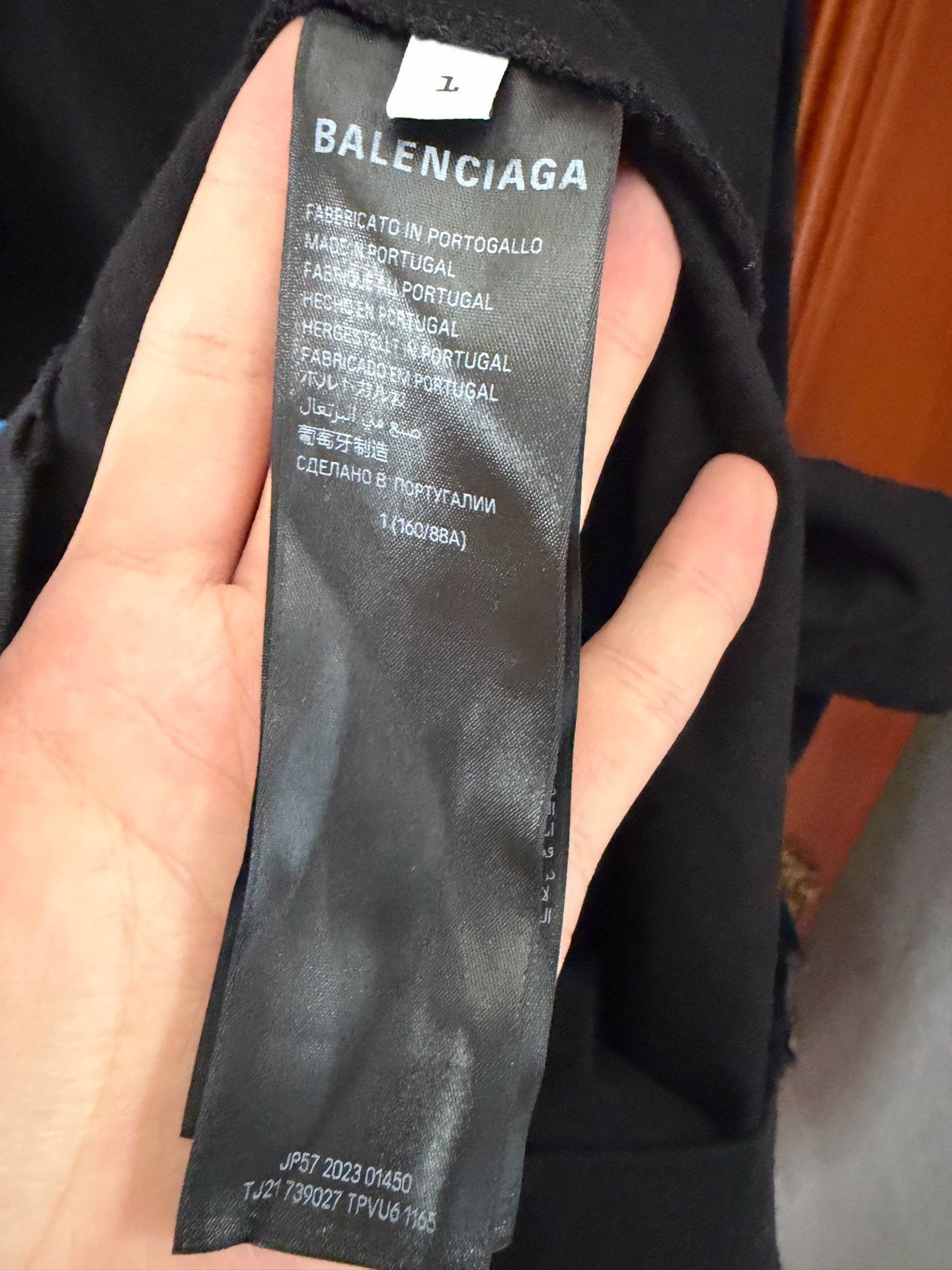 Balenciaga Surf Logo Black Long Sleeve T-Shirt — back