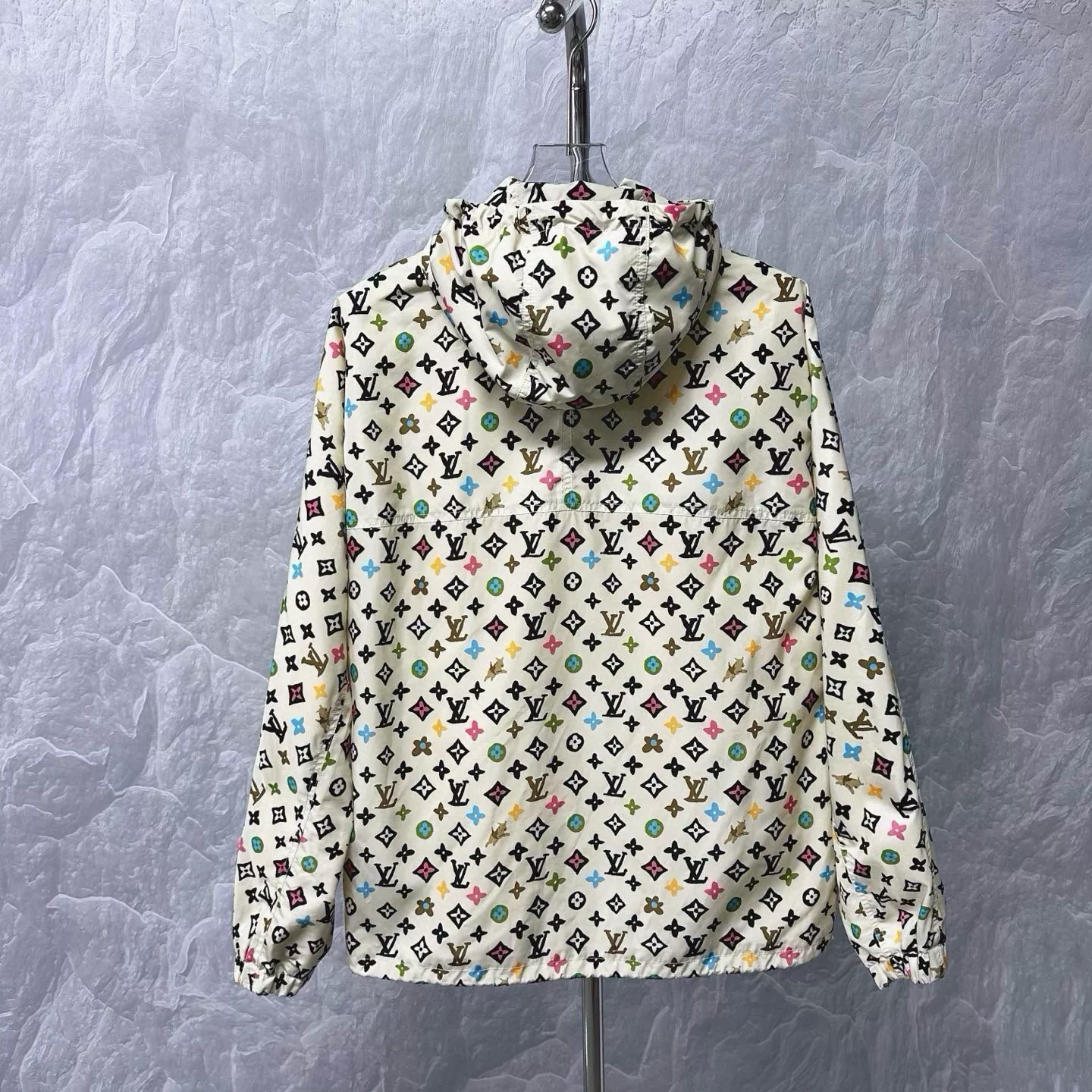 Louis Vuitton Colorful Monogram Hooded Jacket — label
