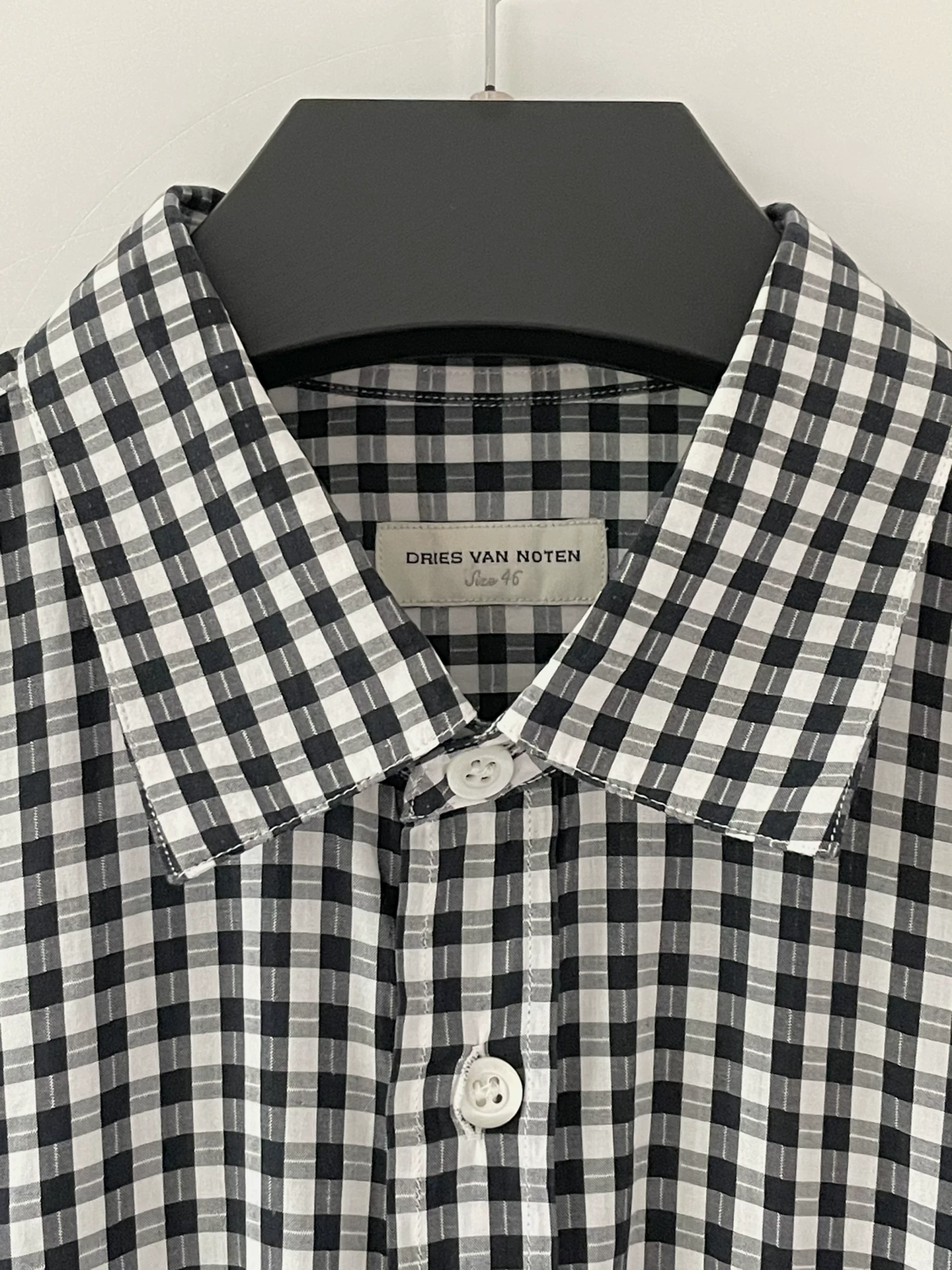 Dries Van Noten Black White Check Shirt