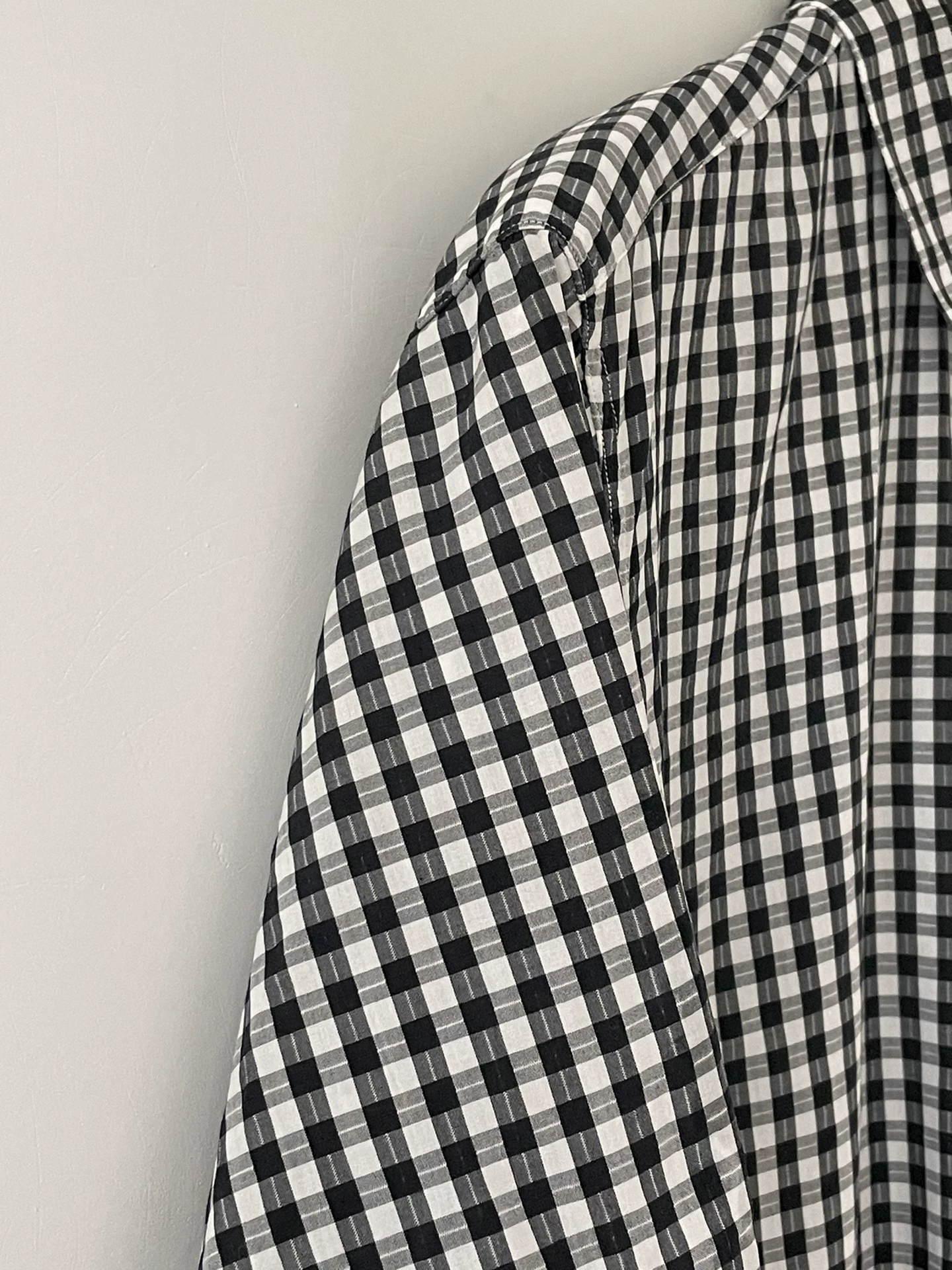 Dries Van Noten Black White Check Shirt — back