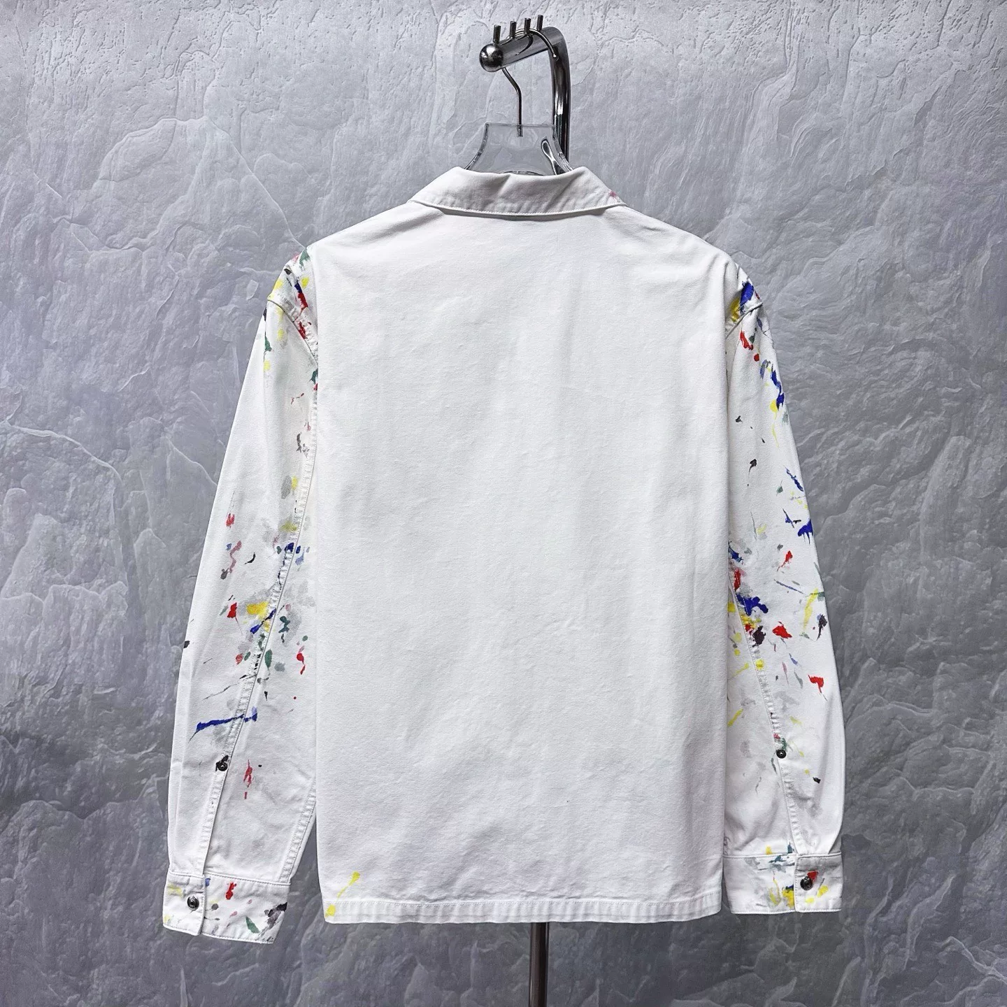 Dior Embroidered Splatter Denim Shirt Jacket — back