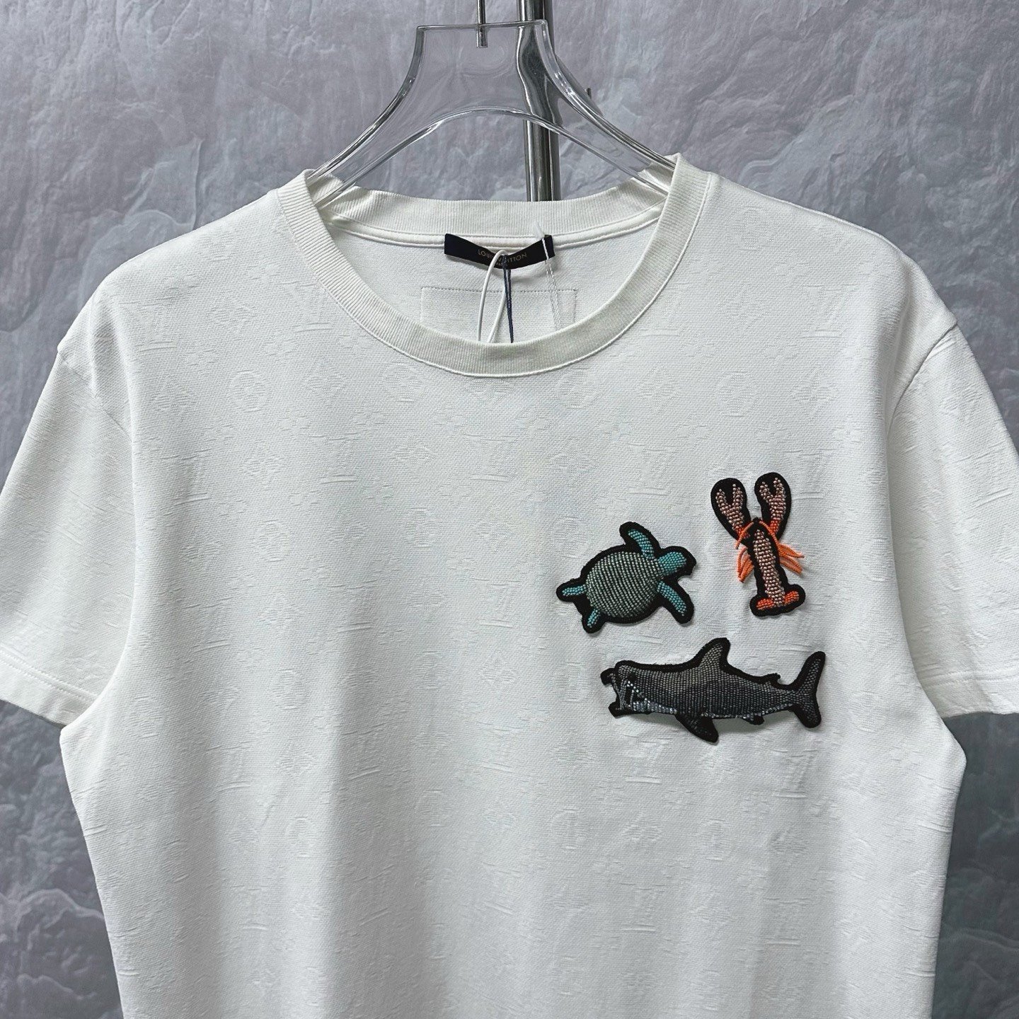 Louis Vuitton Ocean Series Beaded Print Tee — front