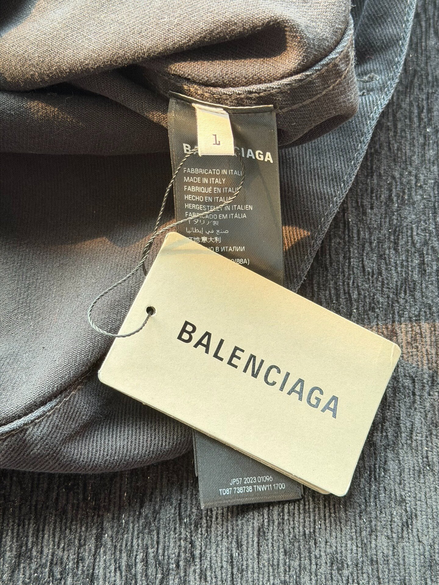 Balenciaga Black Denim Jacket — back