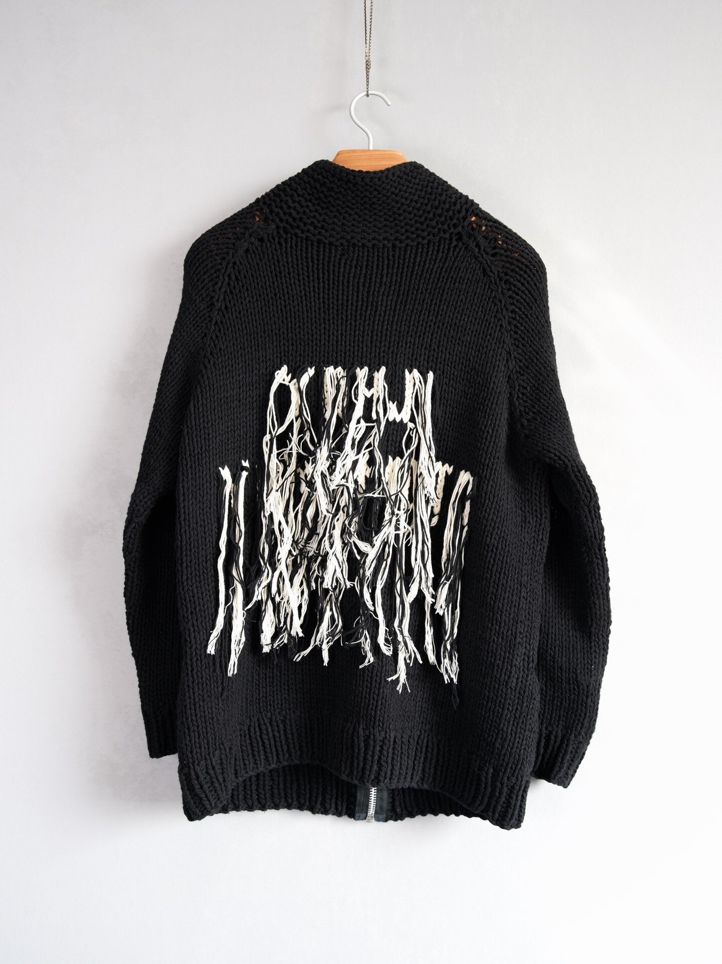 Yohji Yamamoto 18AW Hand-Knit Fringe Sweater