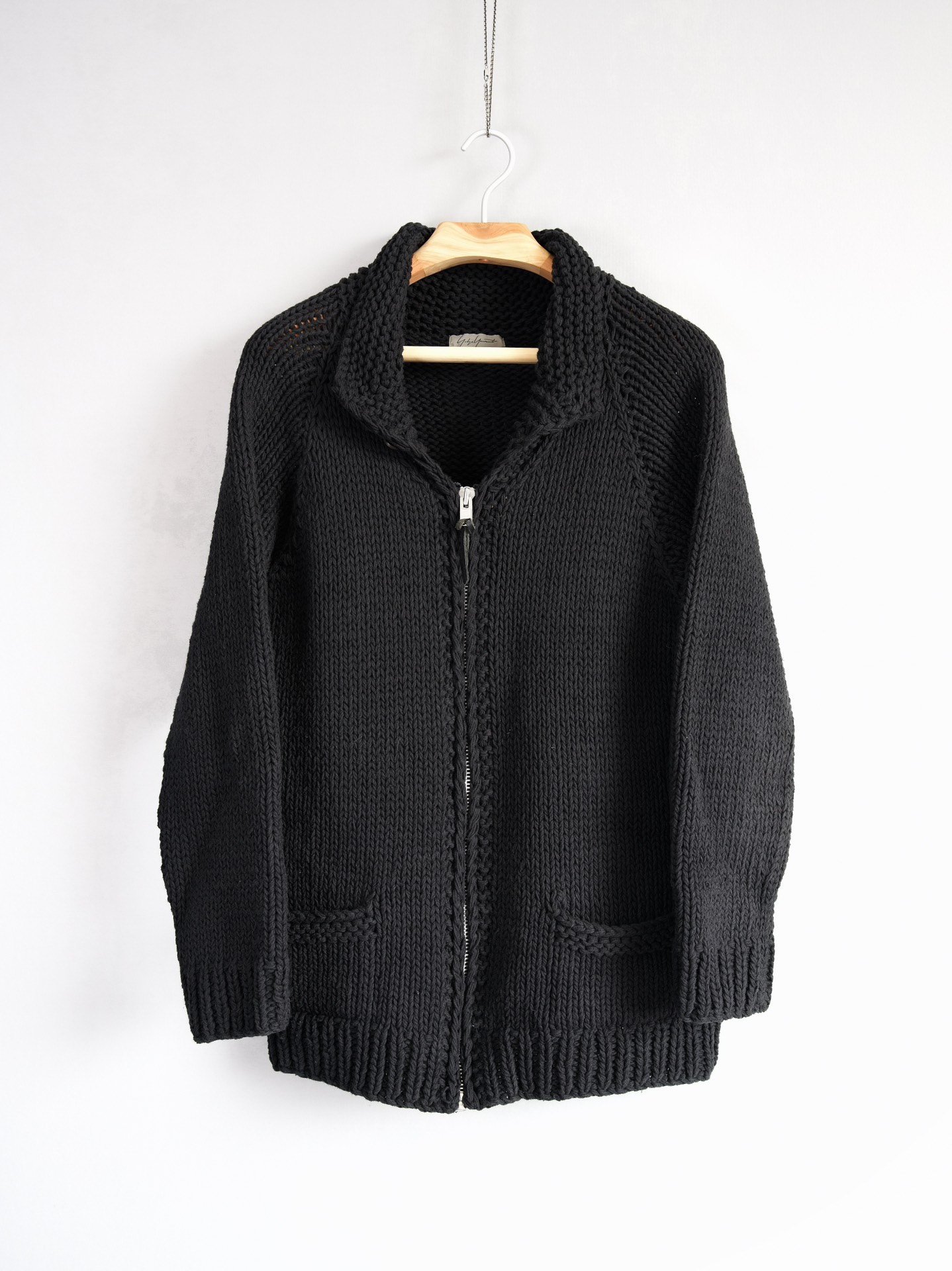 Yohji Yamamoto 18AW Hand-Knit Fringe Sweater — detail