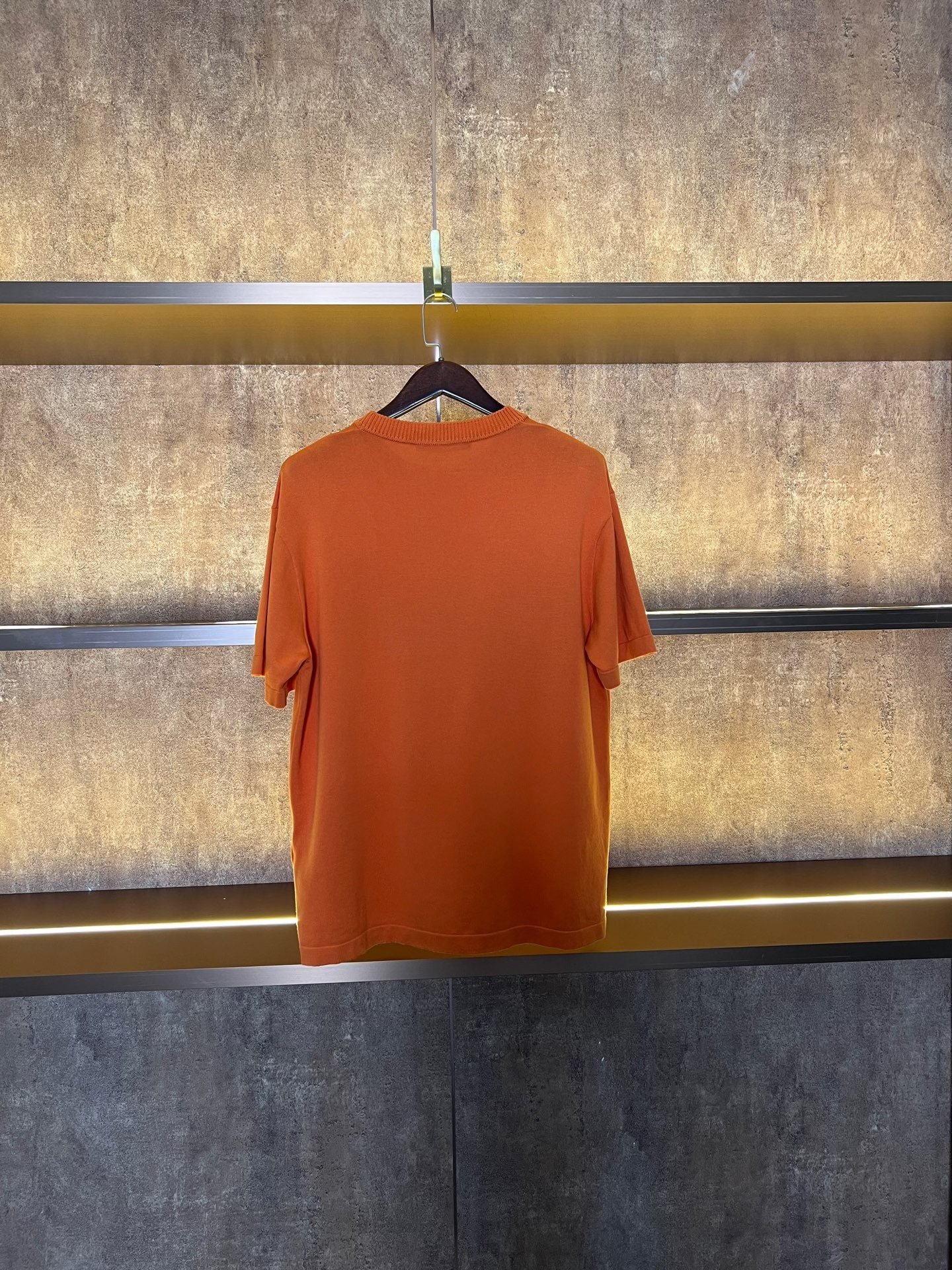 Louis Vuitton Orange Knit Short-Sleeve Top — front