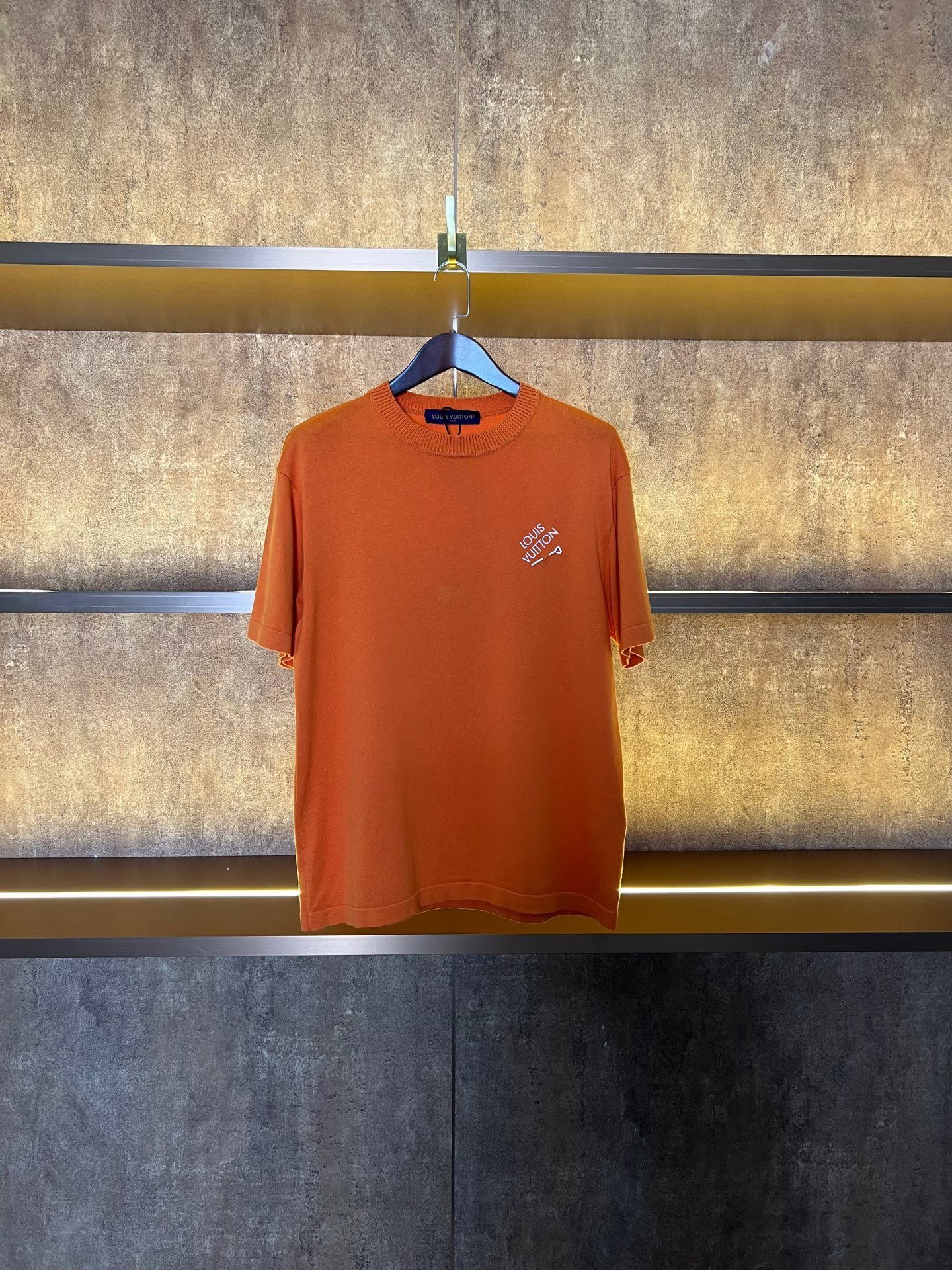 Louis Vuitton Orange Knit Short-Sleeve Top