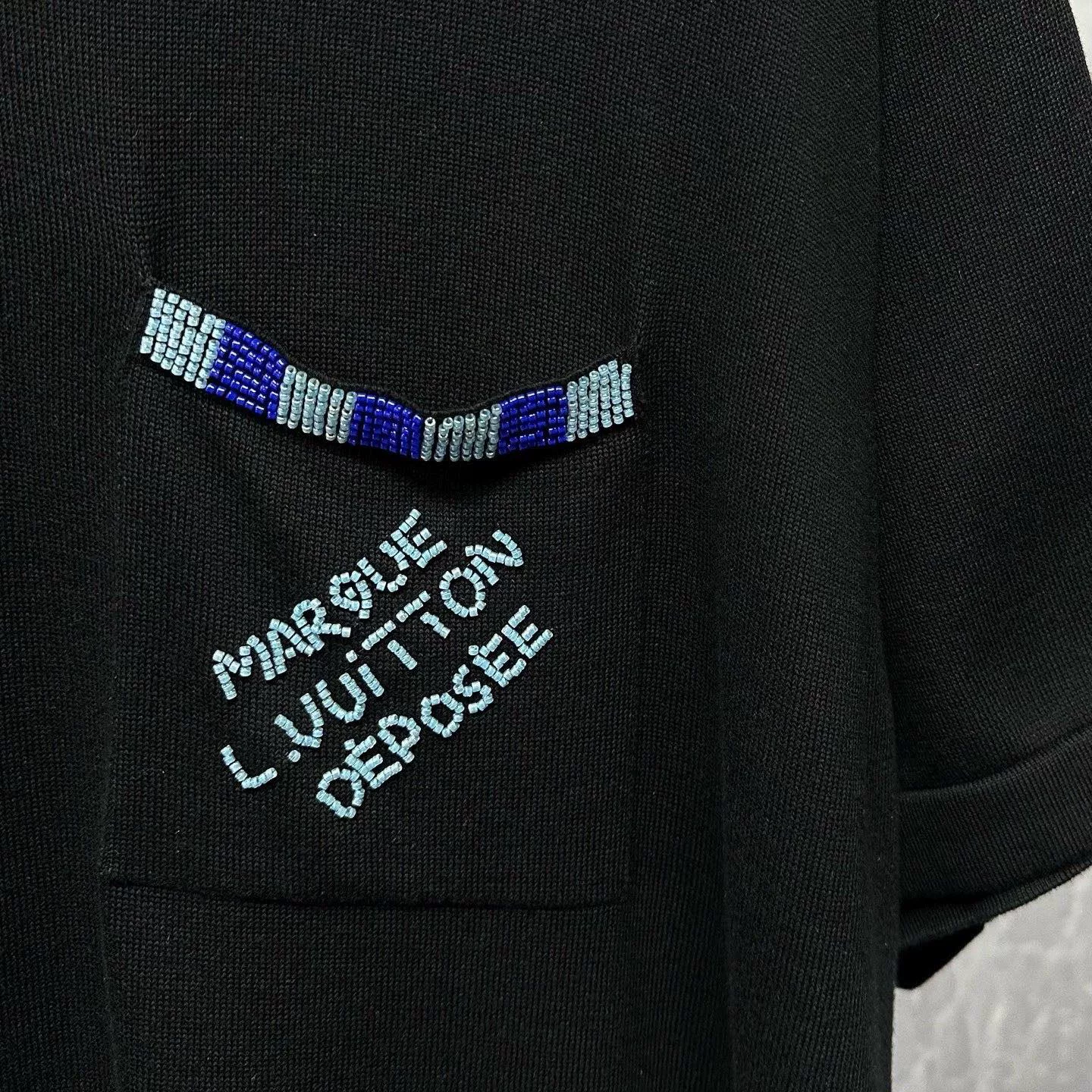 Louis Vuitton FW24 Beaded Pocket Knit Top — detail