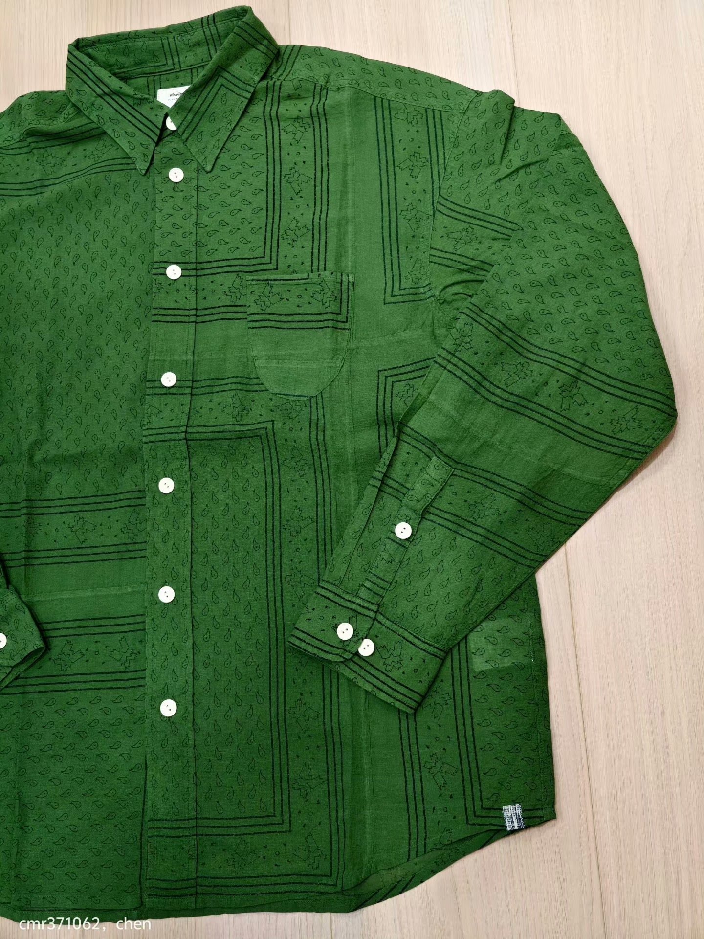 VISVIM 20AW LUMBER L/S BANDANA P.W. — detail