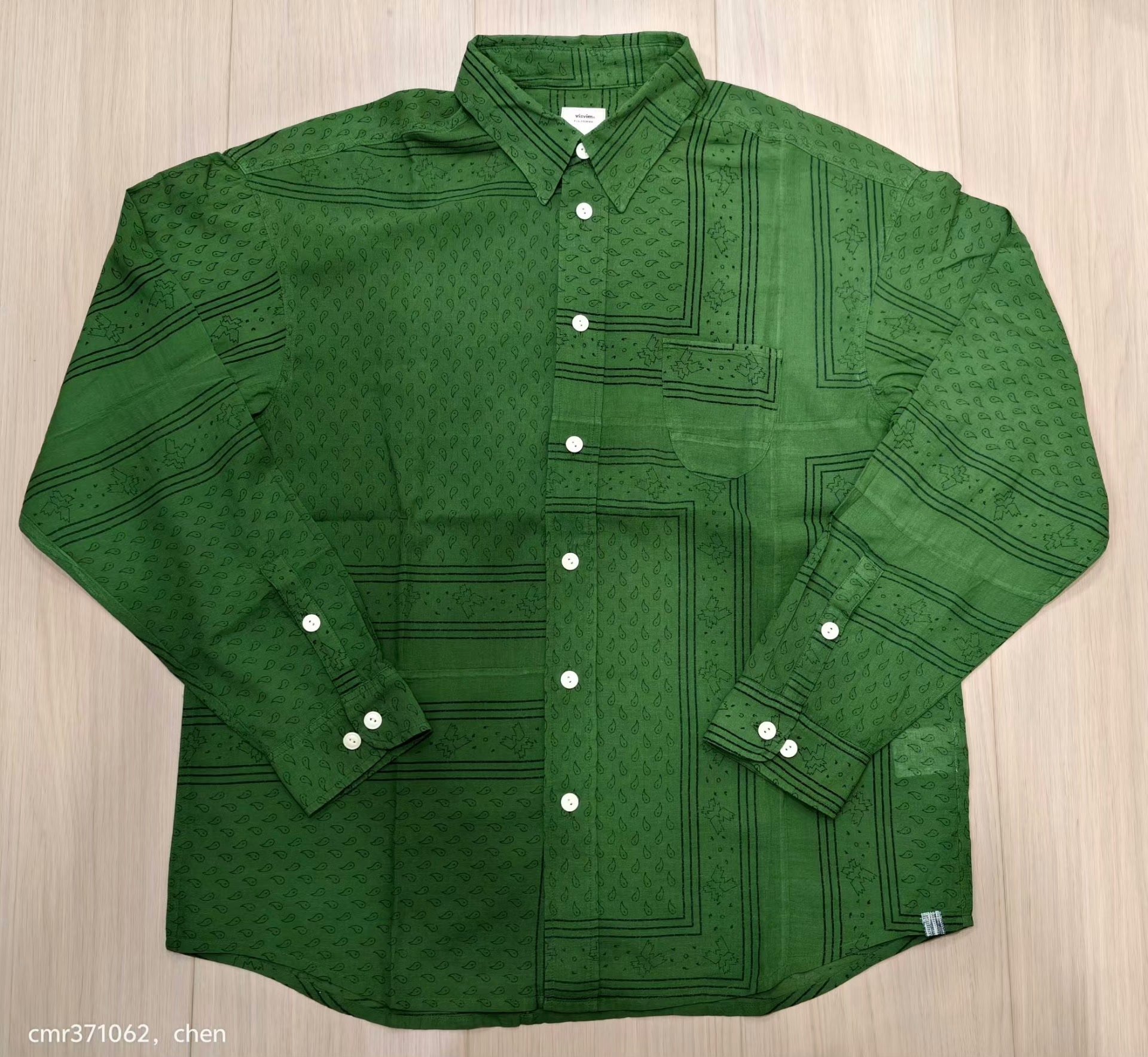 VISVIM 20AW LUMBER L/S BANDANA P.W.