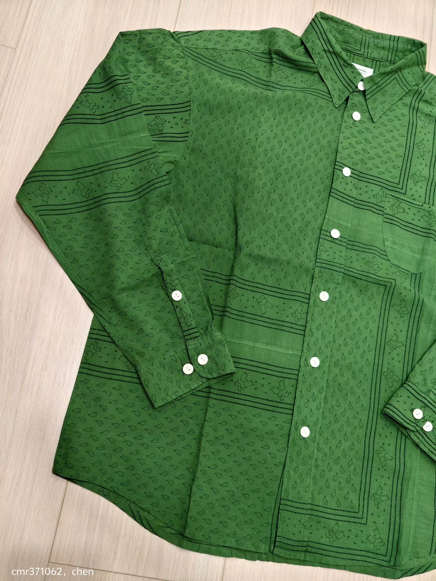 VISVIM 20AW LUMBER L/S BANDANA P.W. — front