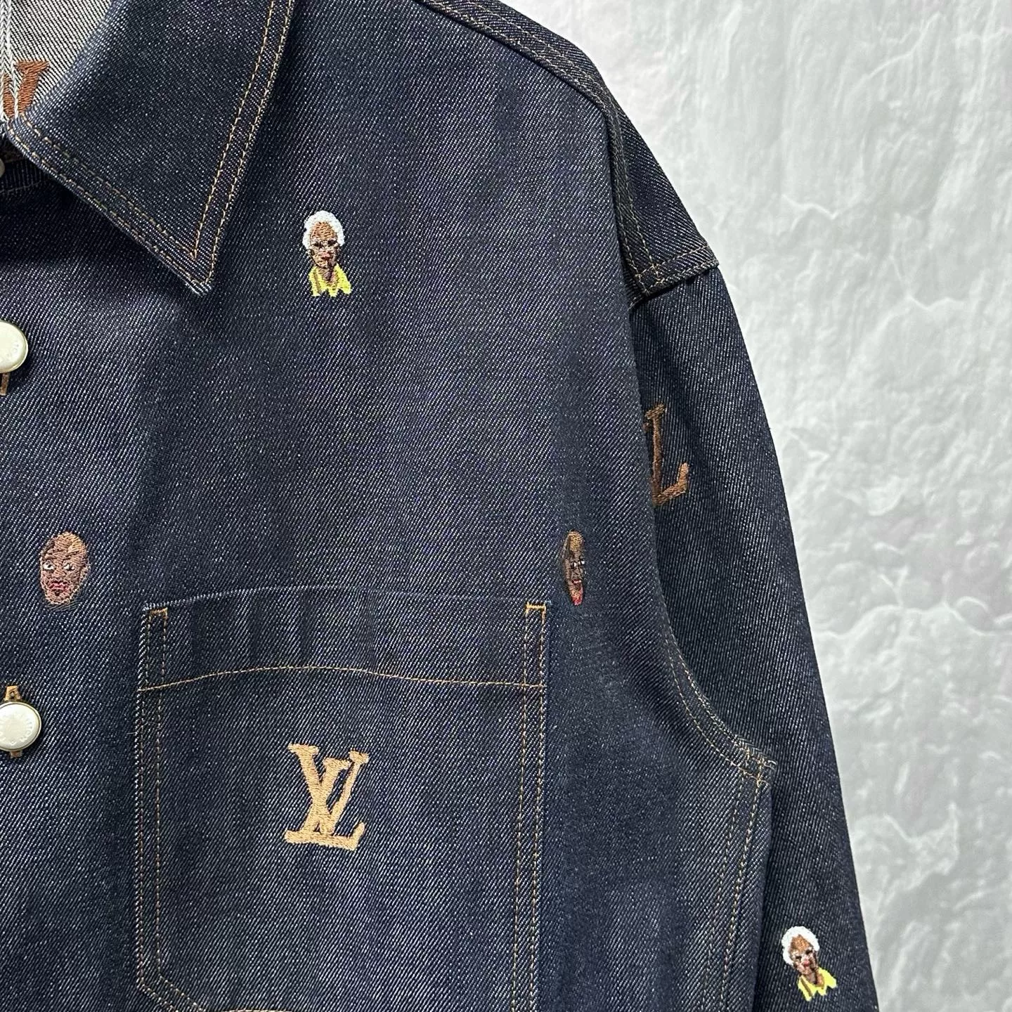 Louis Vuitton SS24 Pharrell Embroidered Jacket — detail