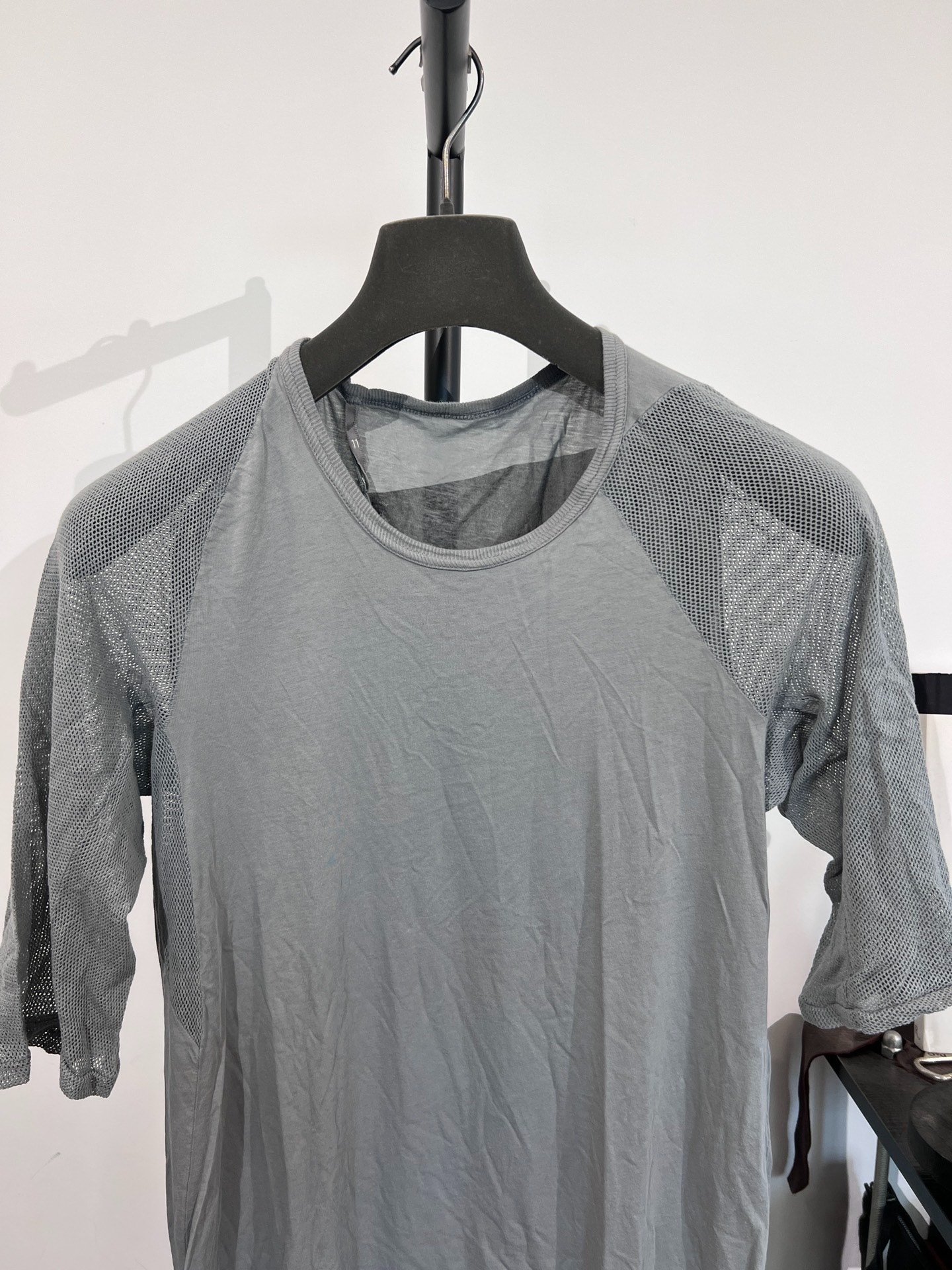 11 BY BORIS BIDJAN SABERI Mesh T-Shirt — detail