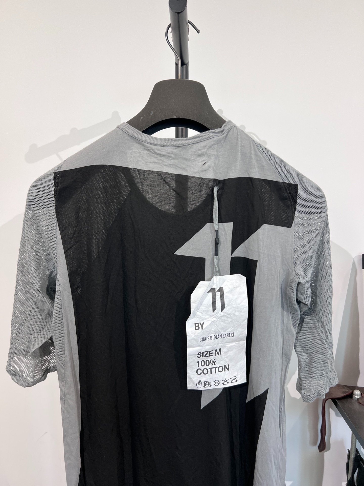11 BY BORIS BIDJAN SABERI Mesh T-Shirt — back