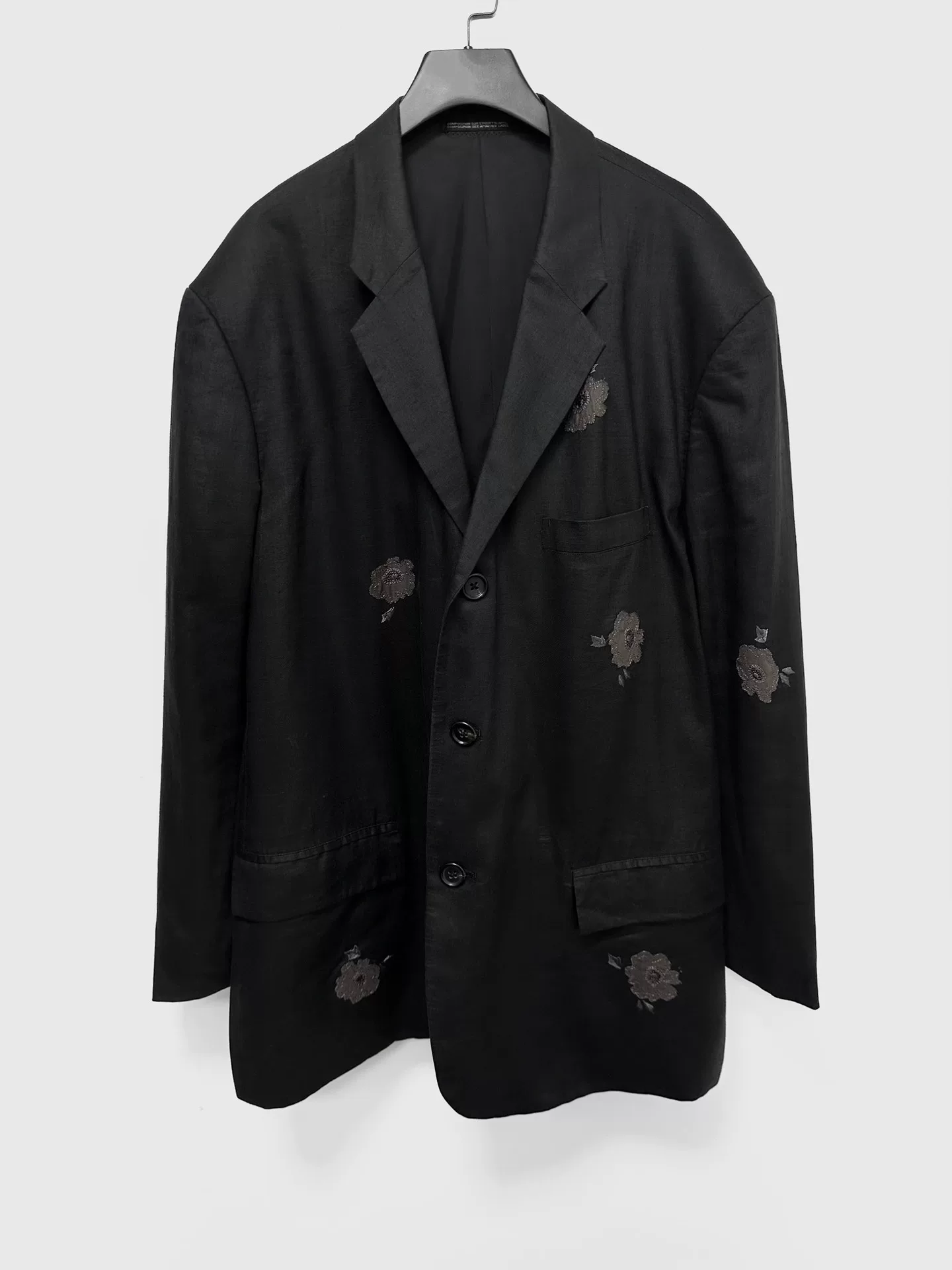 Yohji Yamamoto 98SS Flower Embroidery Linen Coat