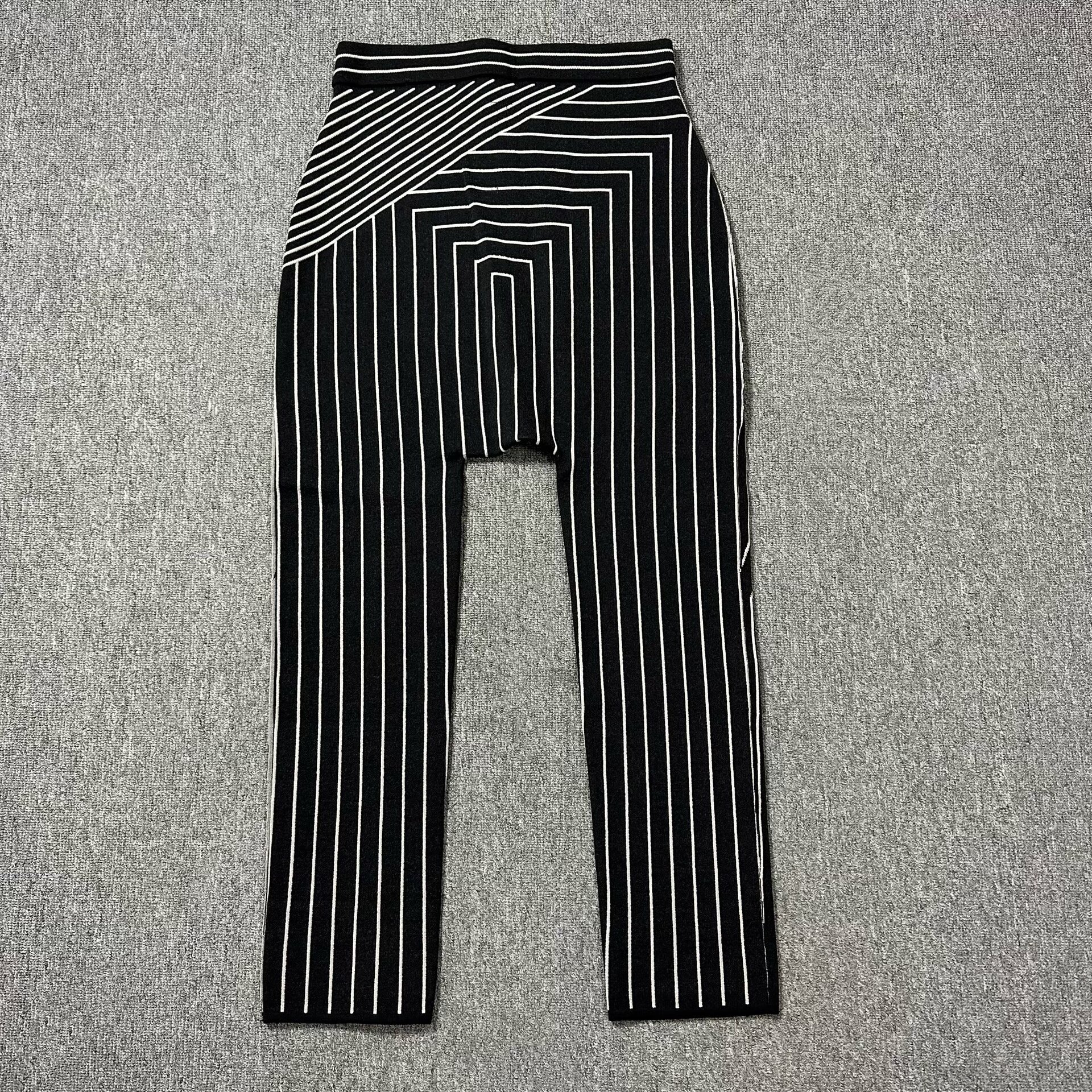 Rick Owens Striped Hooded Cardigan & Pants Set — label