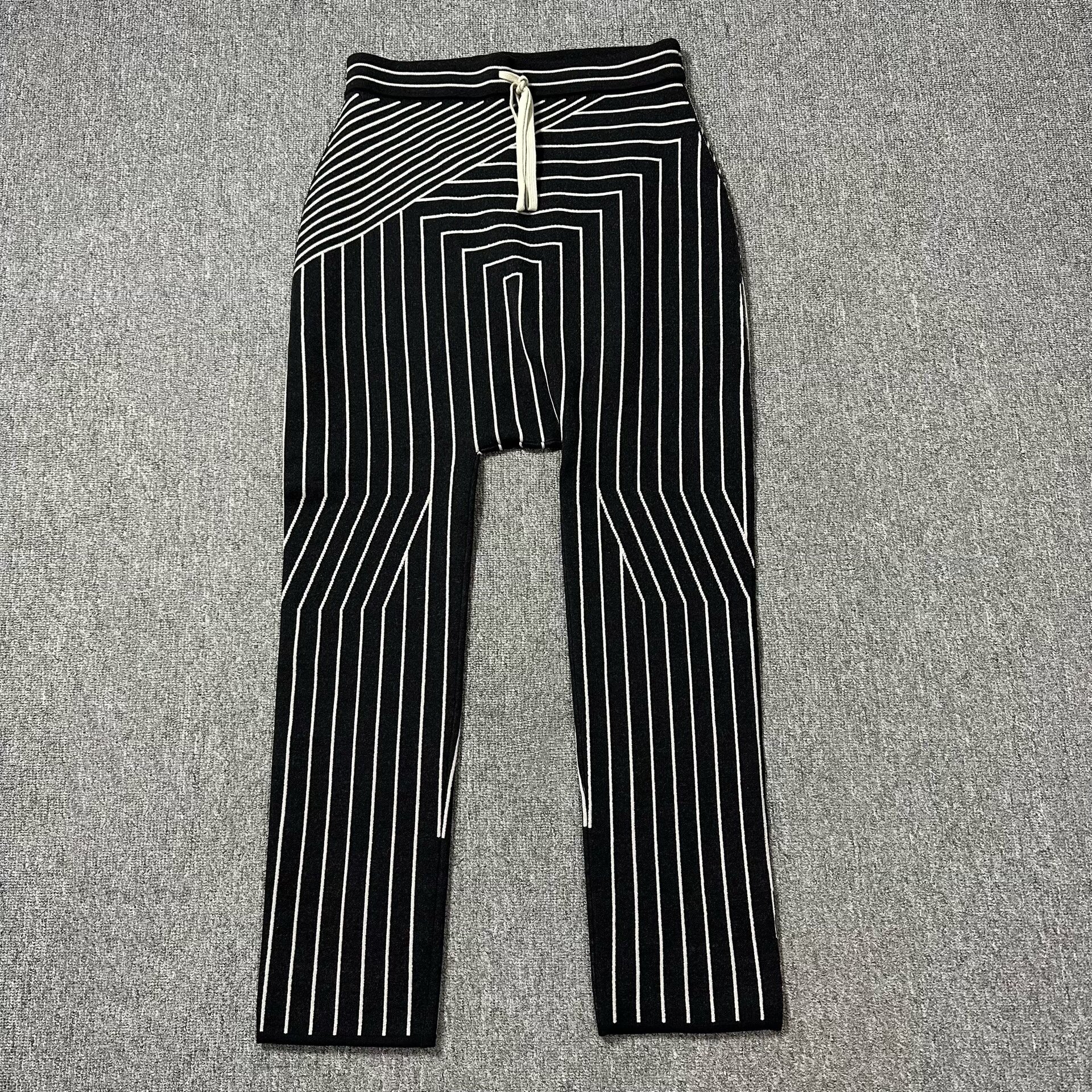Rick Owens Striped Hooded Cardigan & Pants Set — back