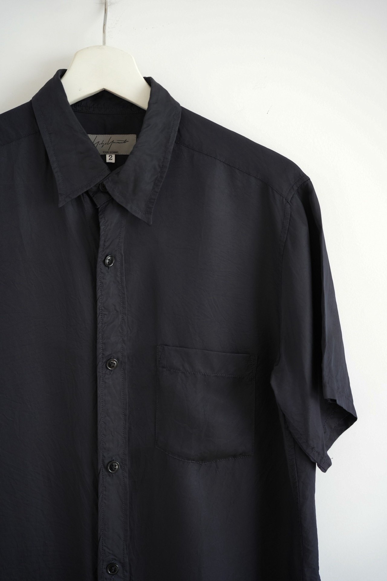 Yohji Yamamoto 2014 SS Cupro Short Sleeve Shirt — detail