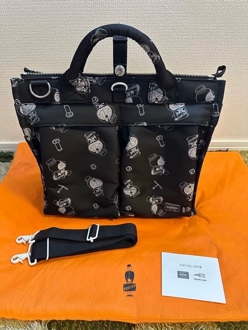 Porter Doraemon Black 2way Shoulder Bag