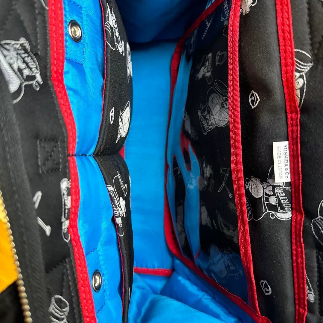 Porter Doraemon Black 2way Shoulder Bag — label