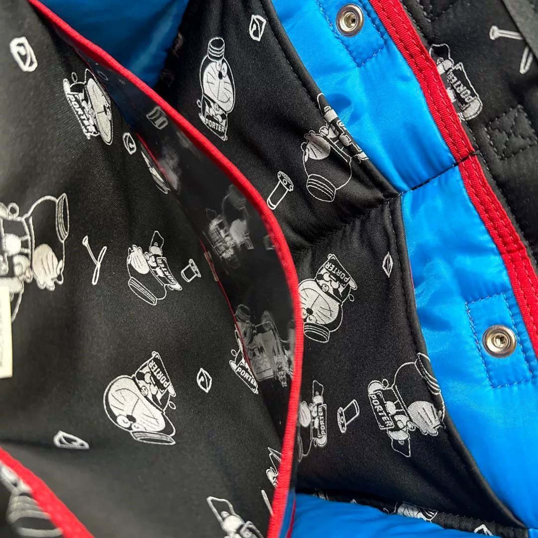 Porter Doraemon Black 2way Shoulder Bag — detail