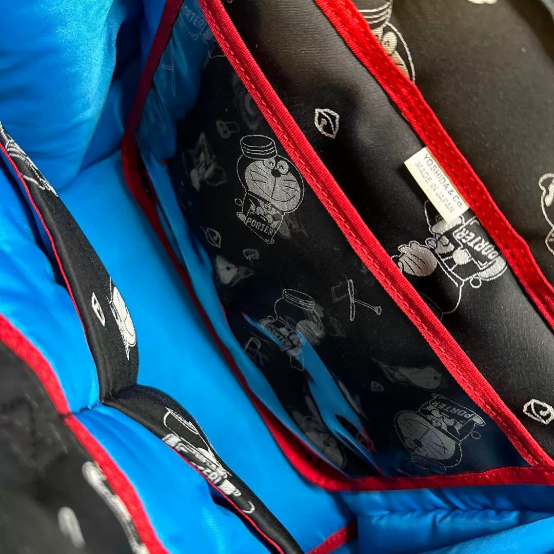 Porter Doraemon Black 2way Shoulder Bag — back