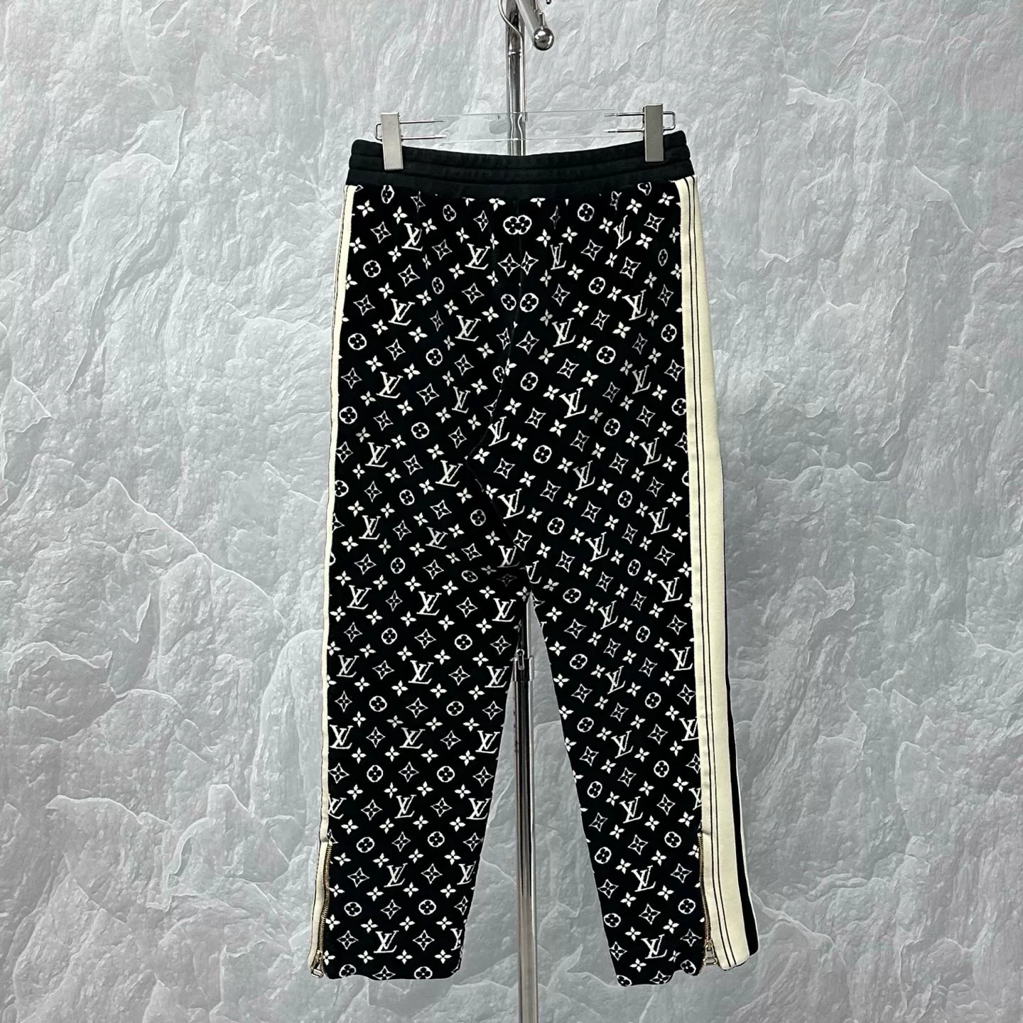 Louis Vuitton Monogram Velvet Side Stripe Pants — back