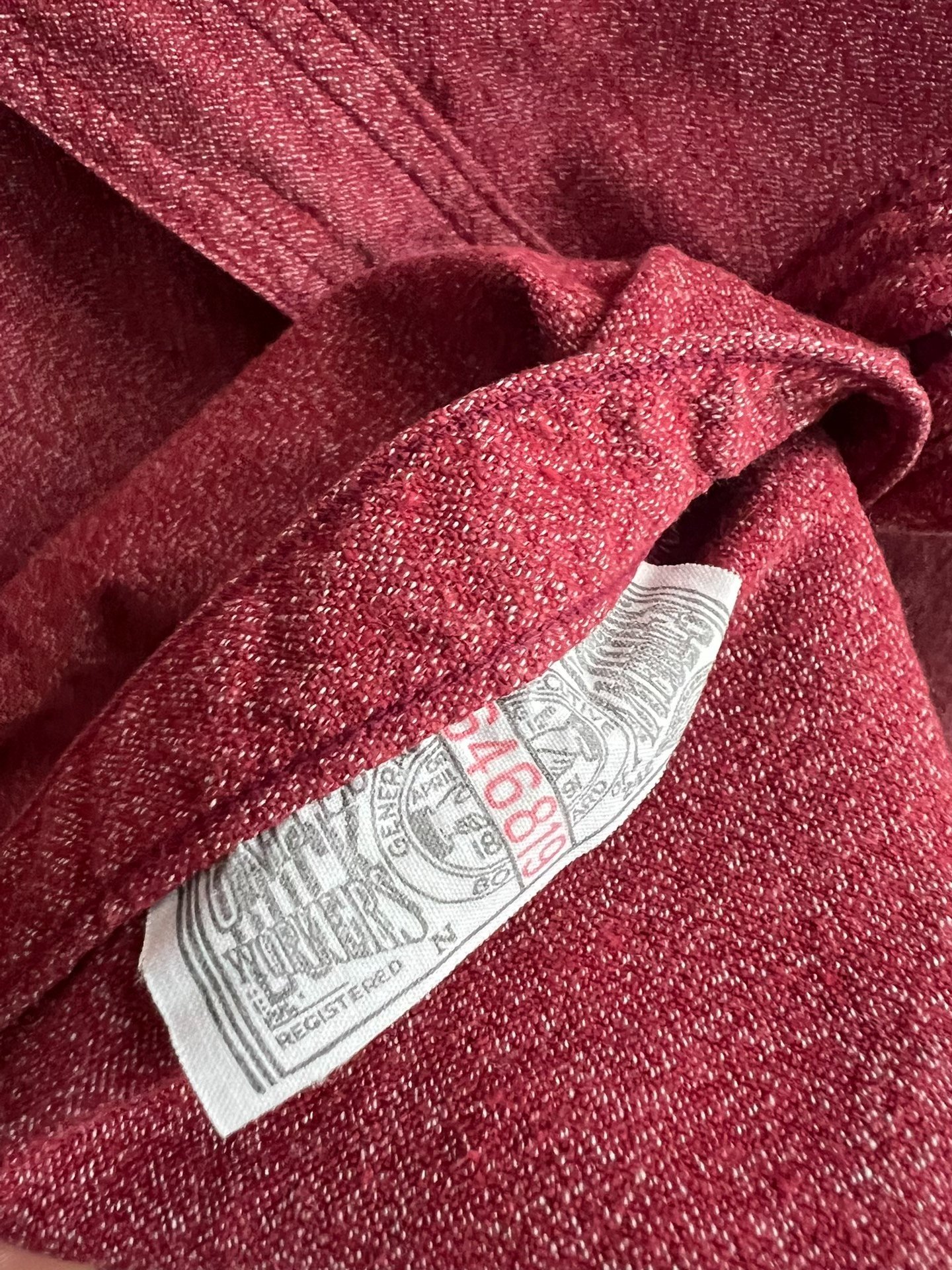 Freewheelers Vintage Printed Workwear Short-Sleeve Shirt — label