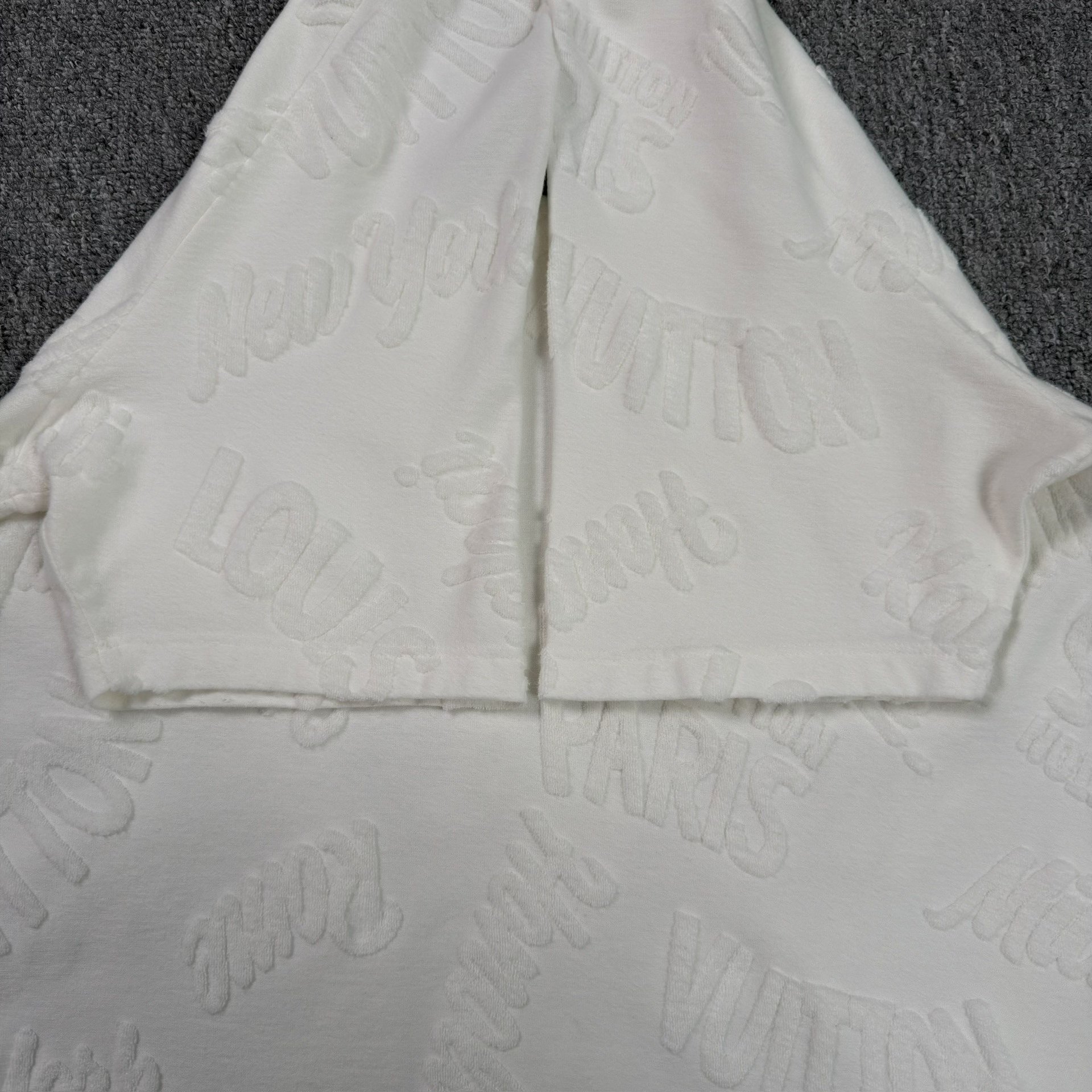 Louis Vuitton Flocked Full-Print White T-Shirt — back