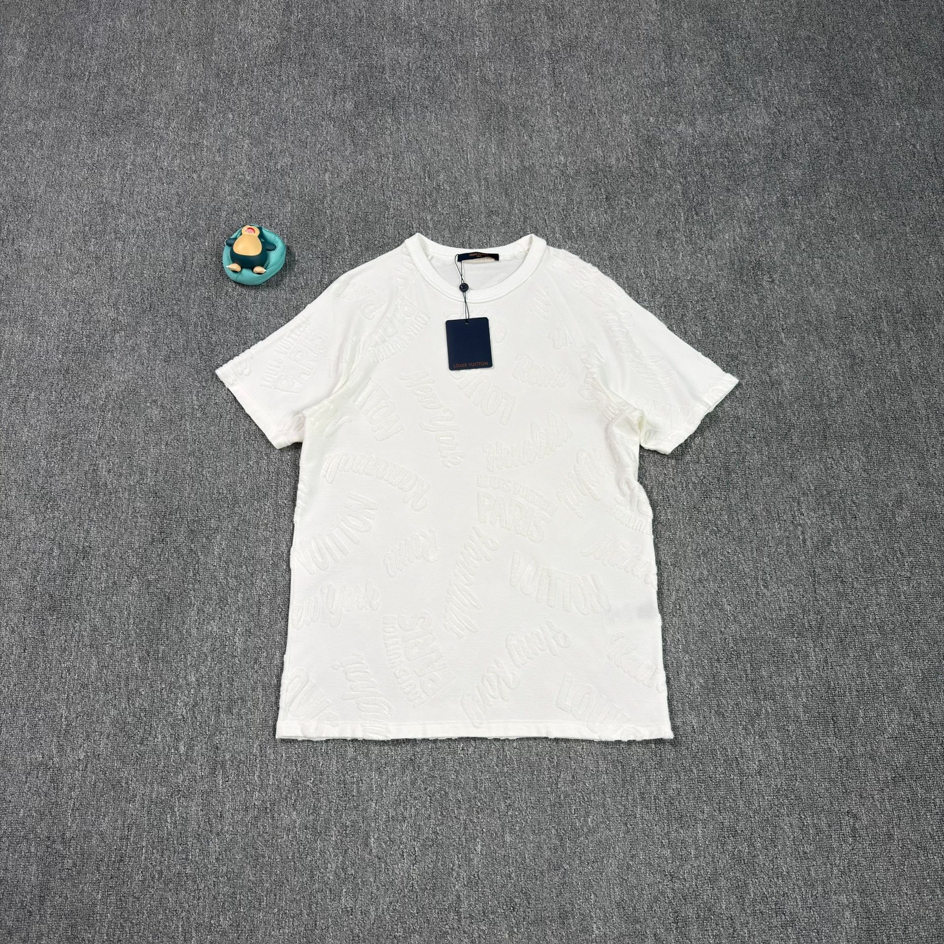 Louis Vuitton Flocked Full-Print White T-Shirt